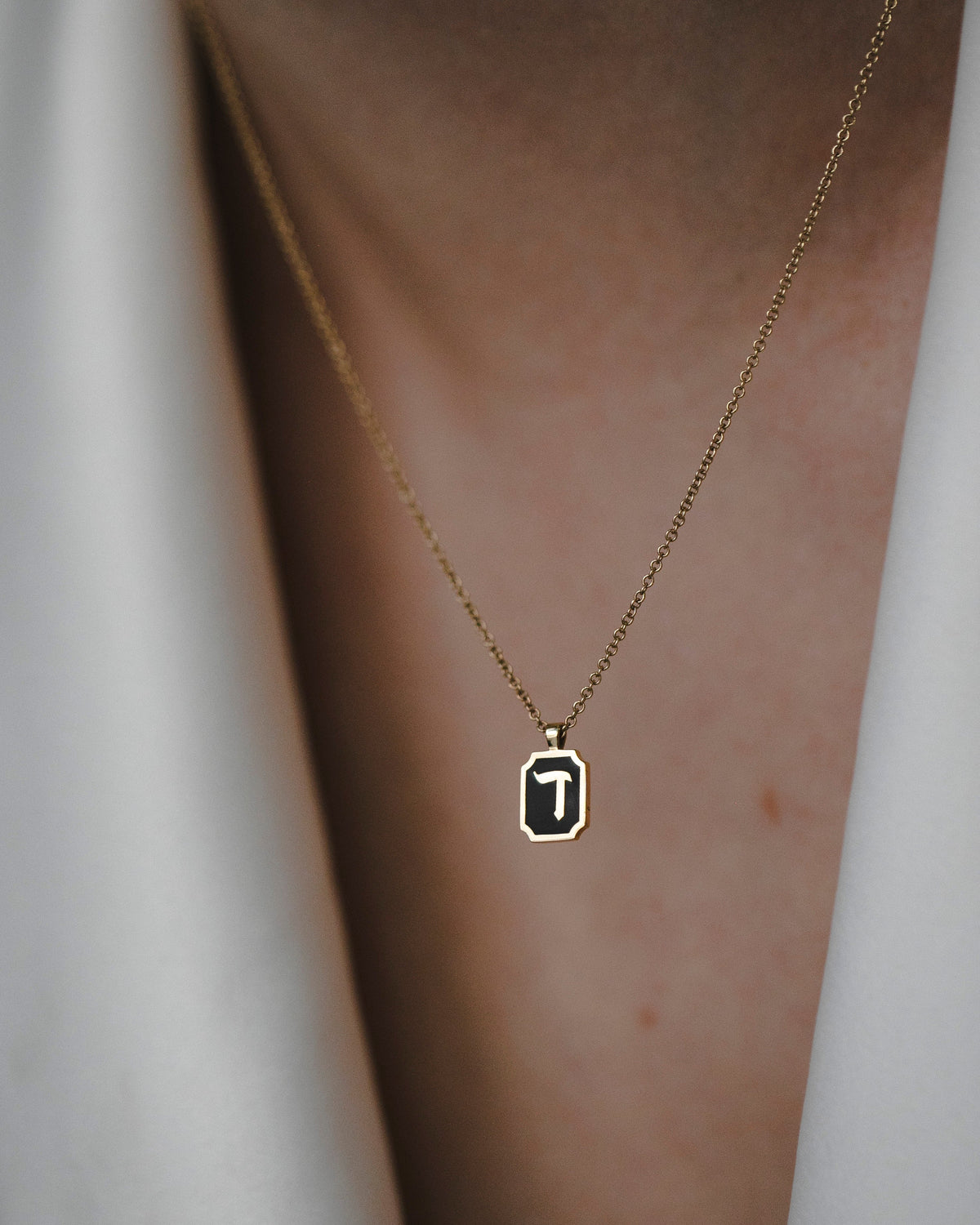 Enamel Letter Necklace