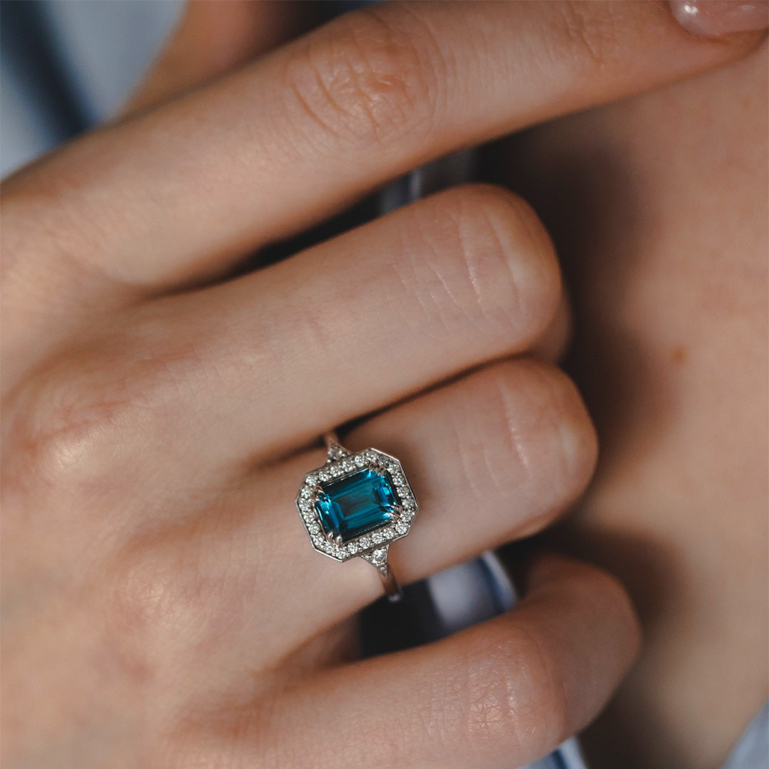 Katerina Ring With Blue Topaz