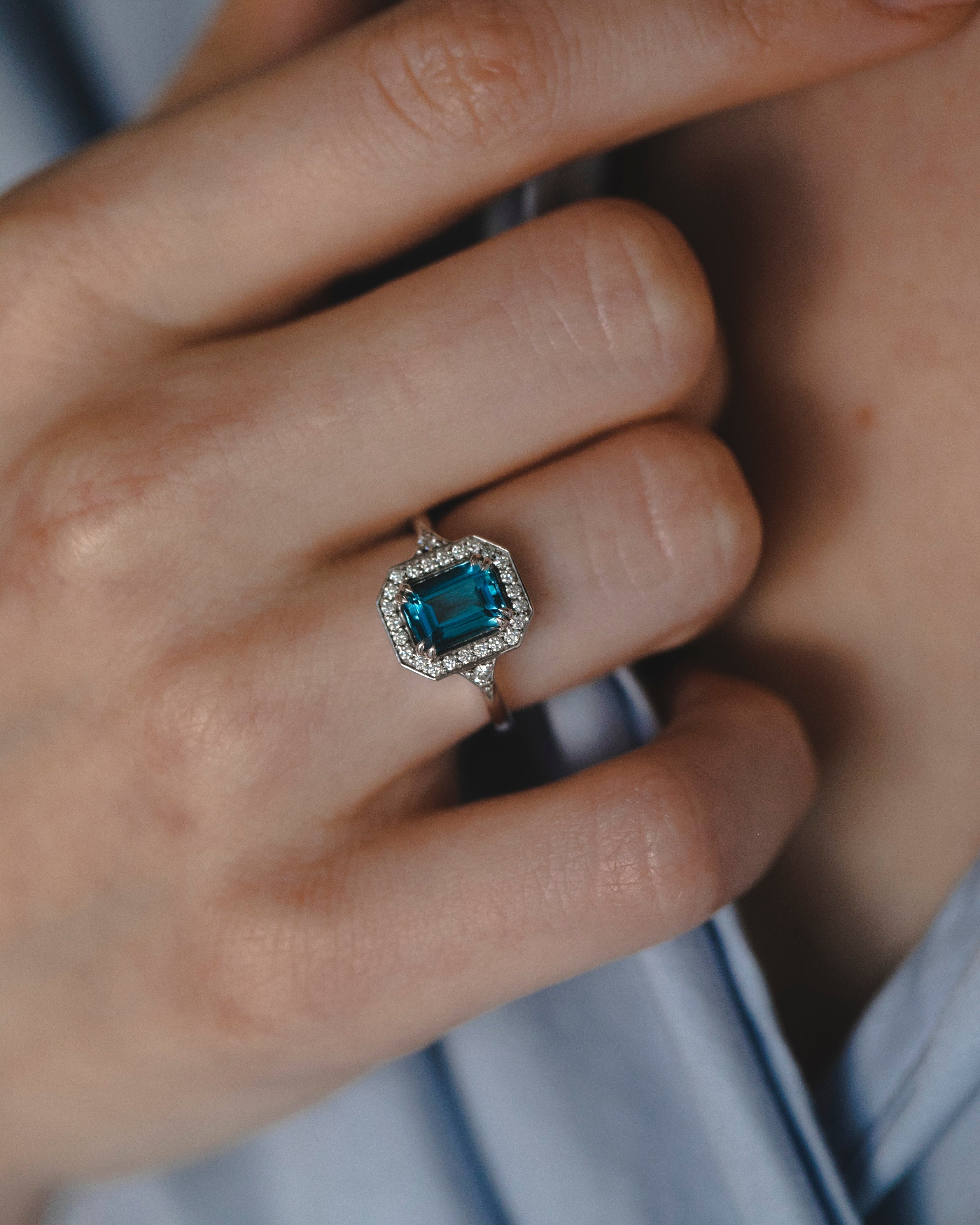 Katerina Ring With Blue Topaz