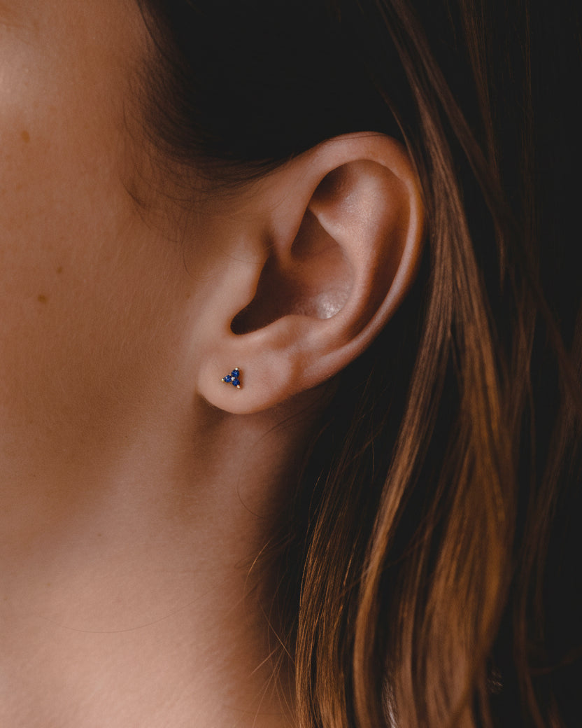 Mini Grace Earring With Sapphire