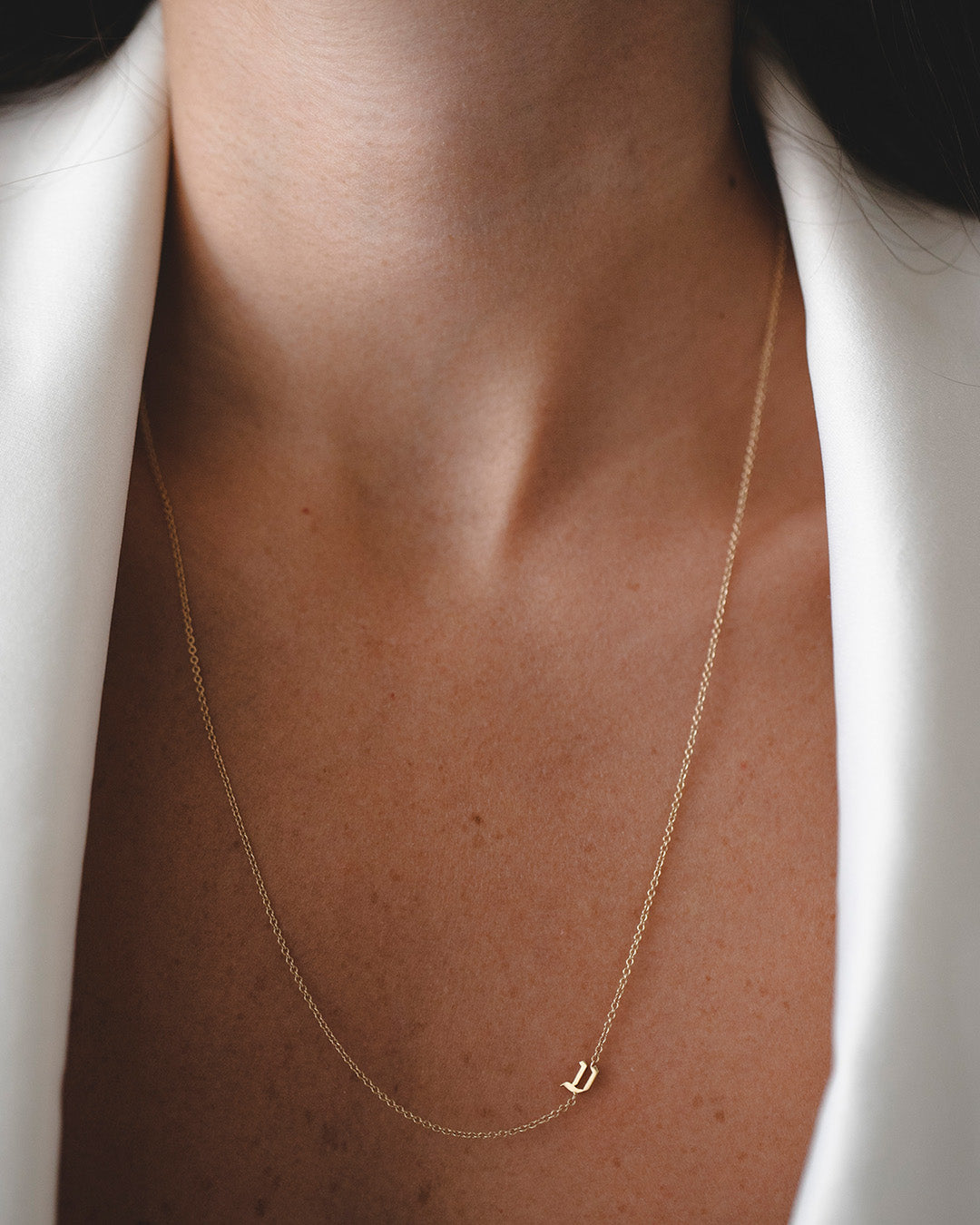 Small Aleph-Bet Gold letter Necklace