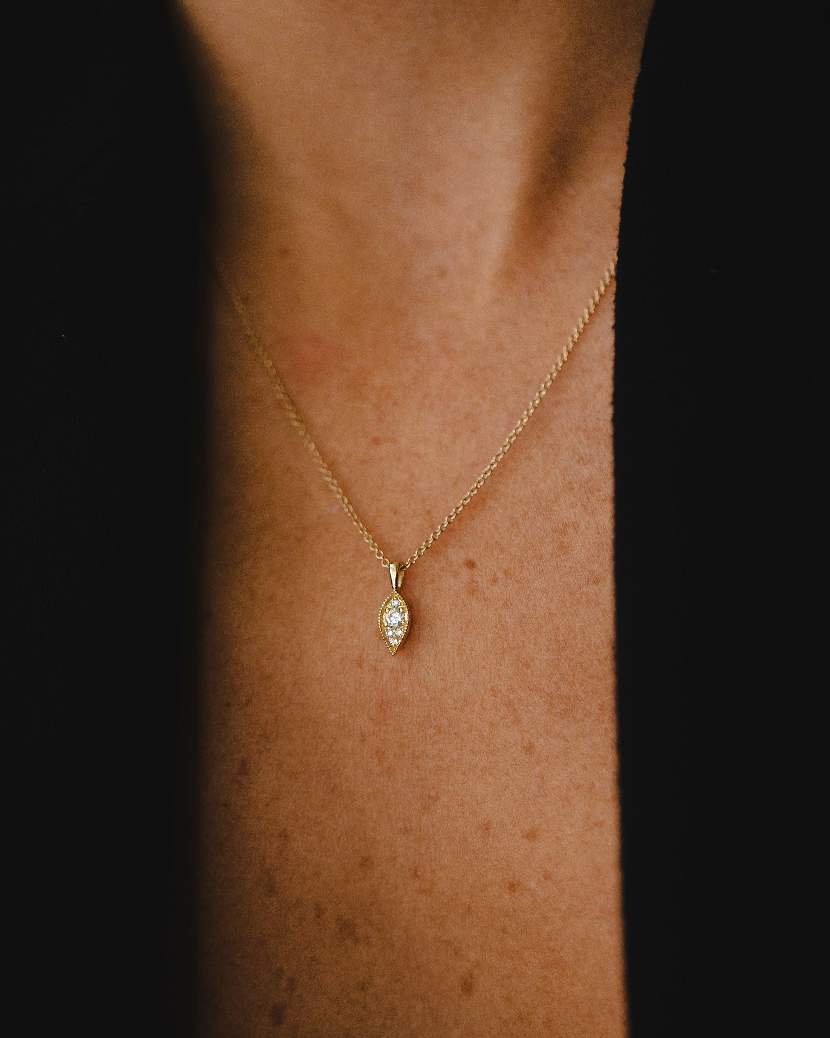 Jane Gold Necklace White Diamonds