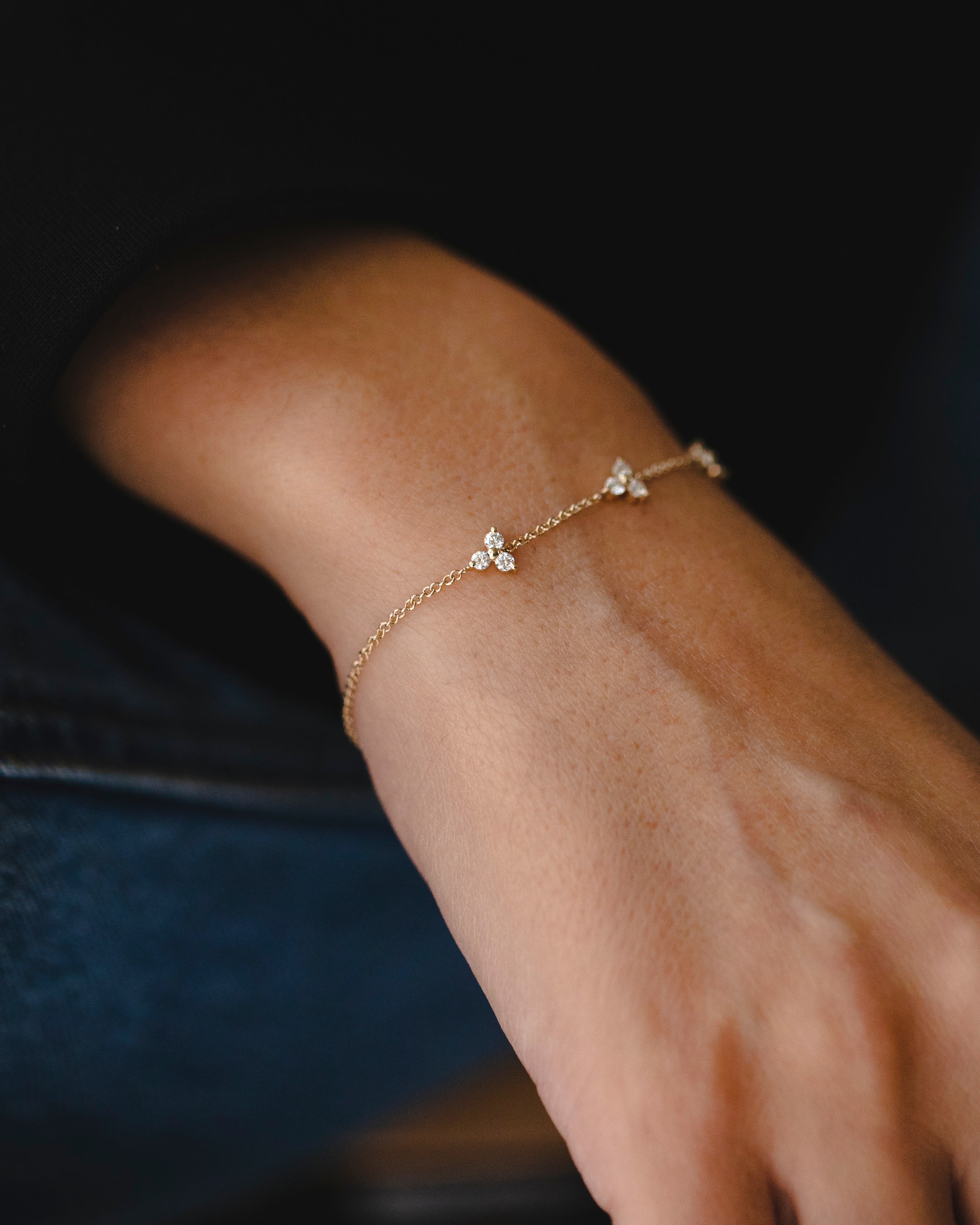 Trio Grace  Bracelet With White Diamonds