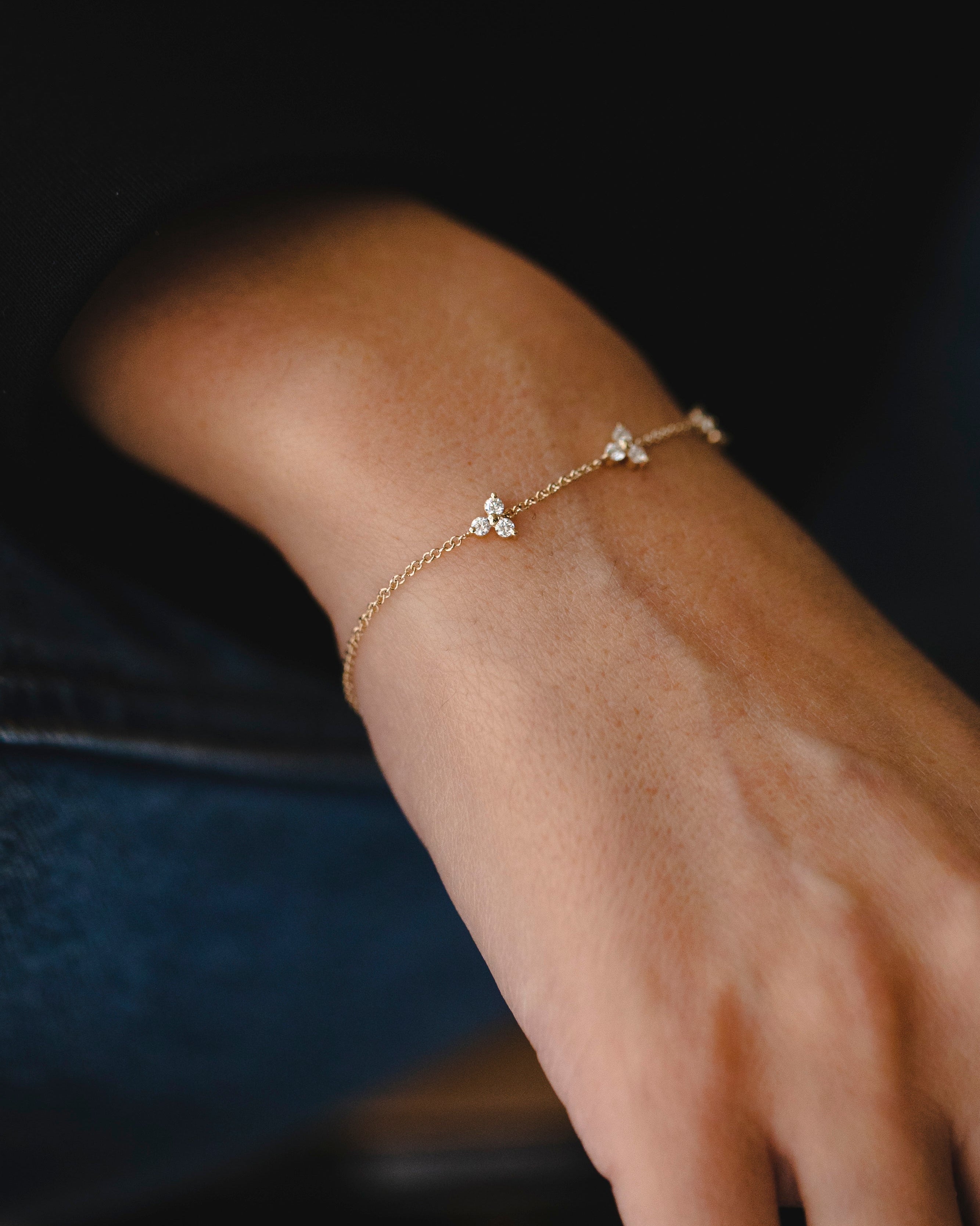Trio Grace  Bracelet With White Diamonds