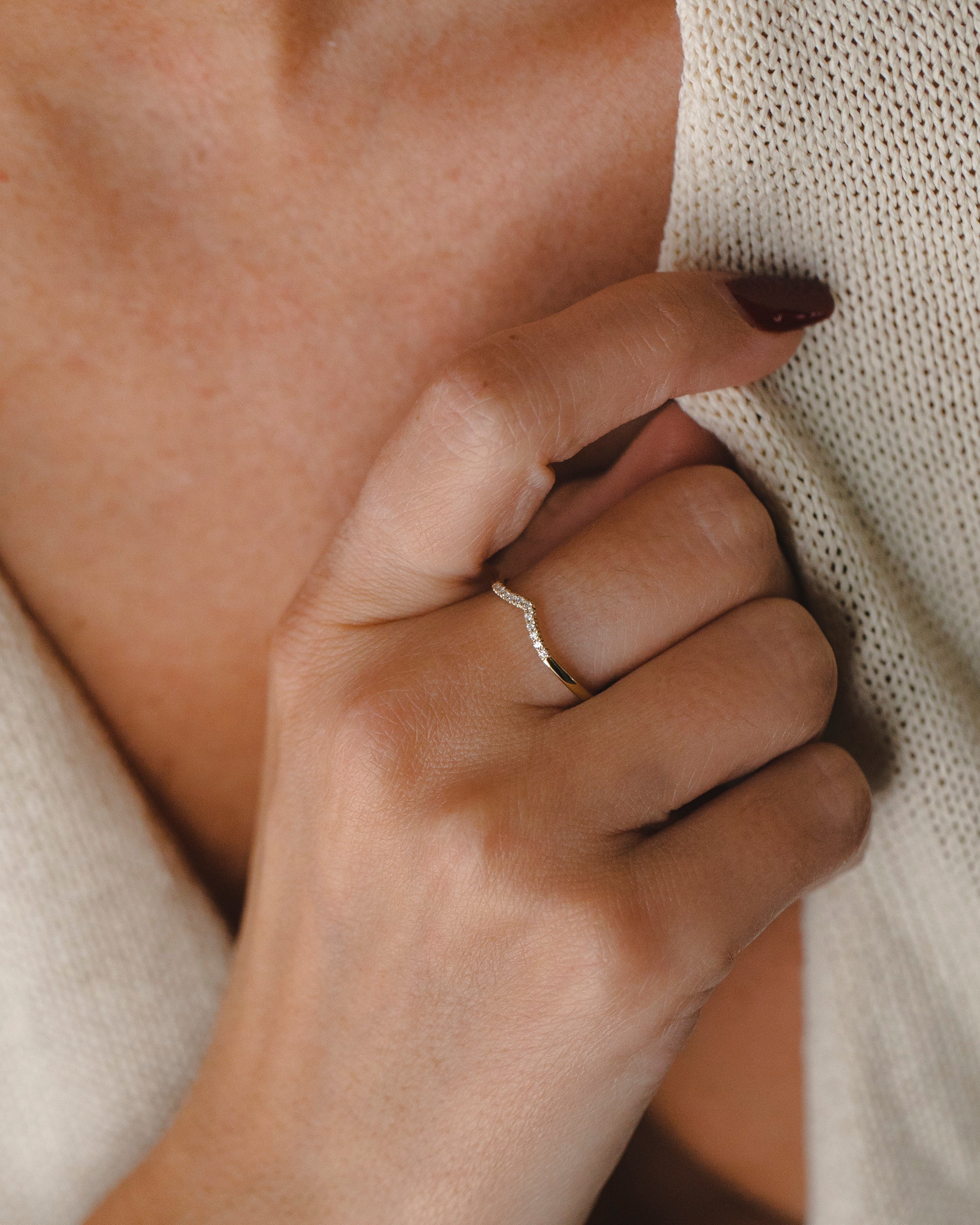 Hannah Ring With White diamonds