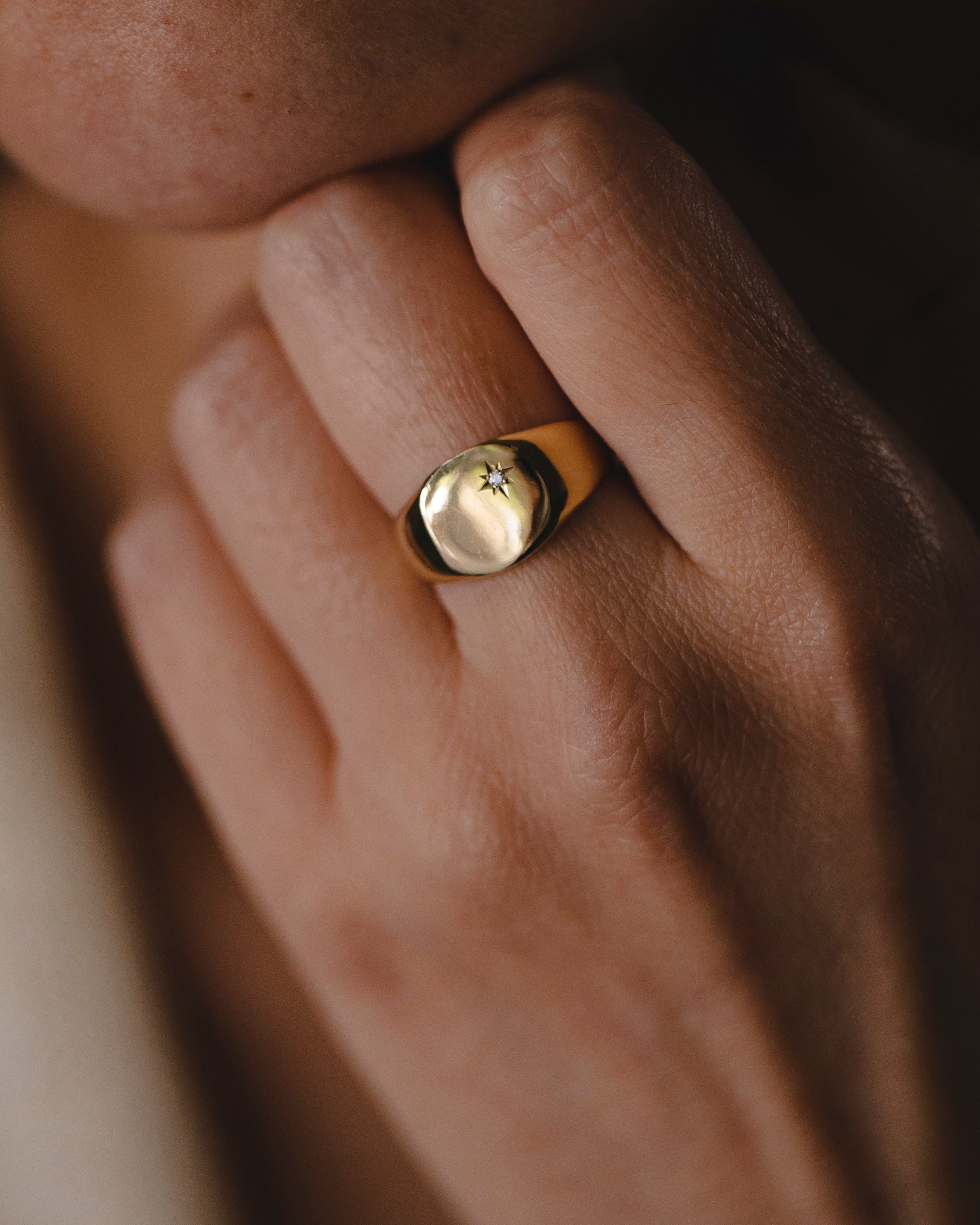 Maria Gold Ring White Diamond