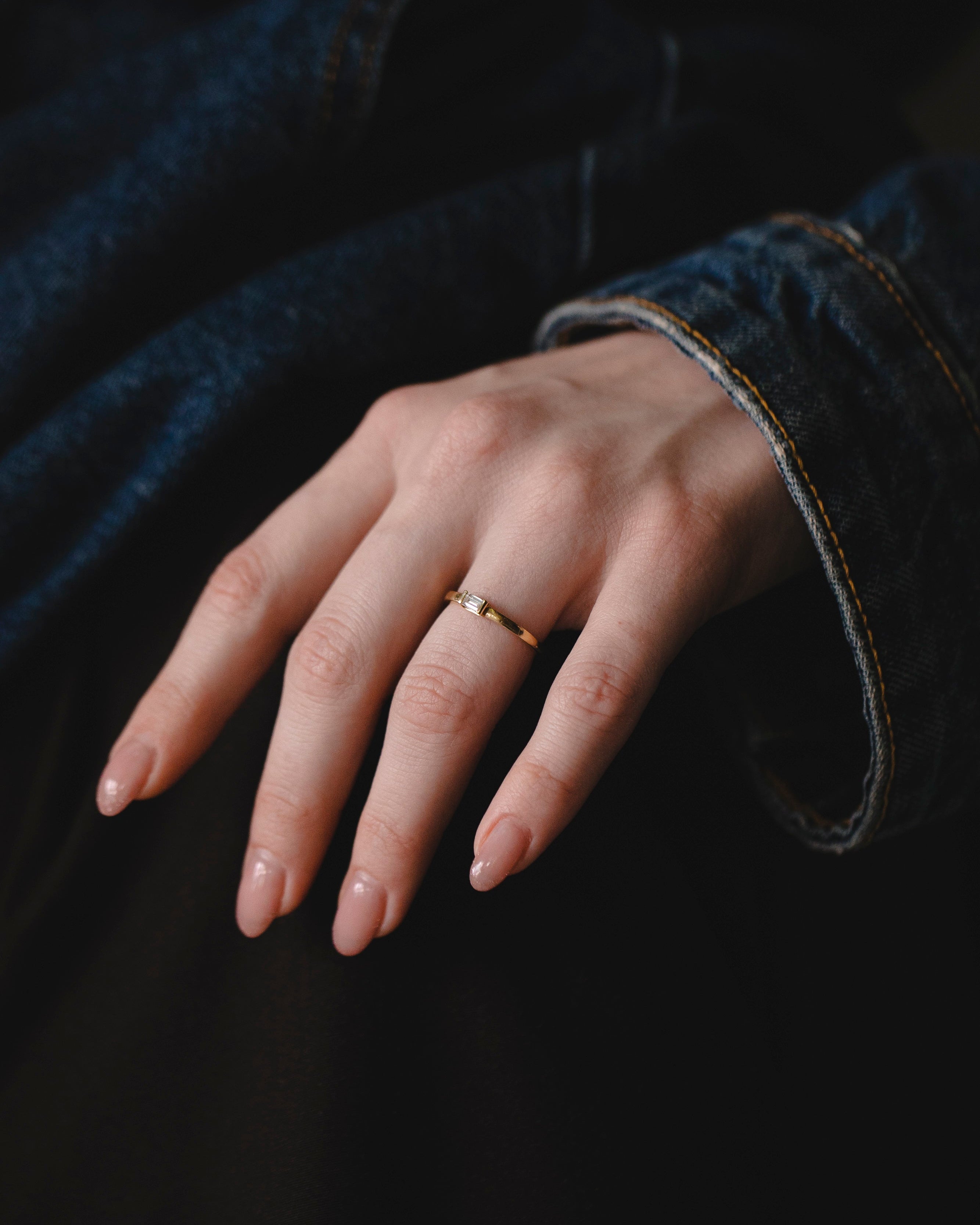 Baguette Gold Ring Diamond