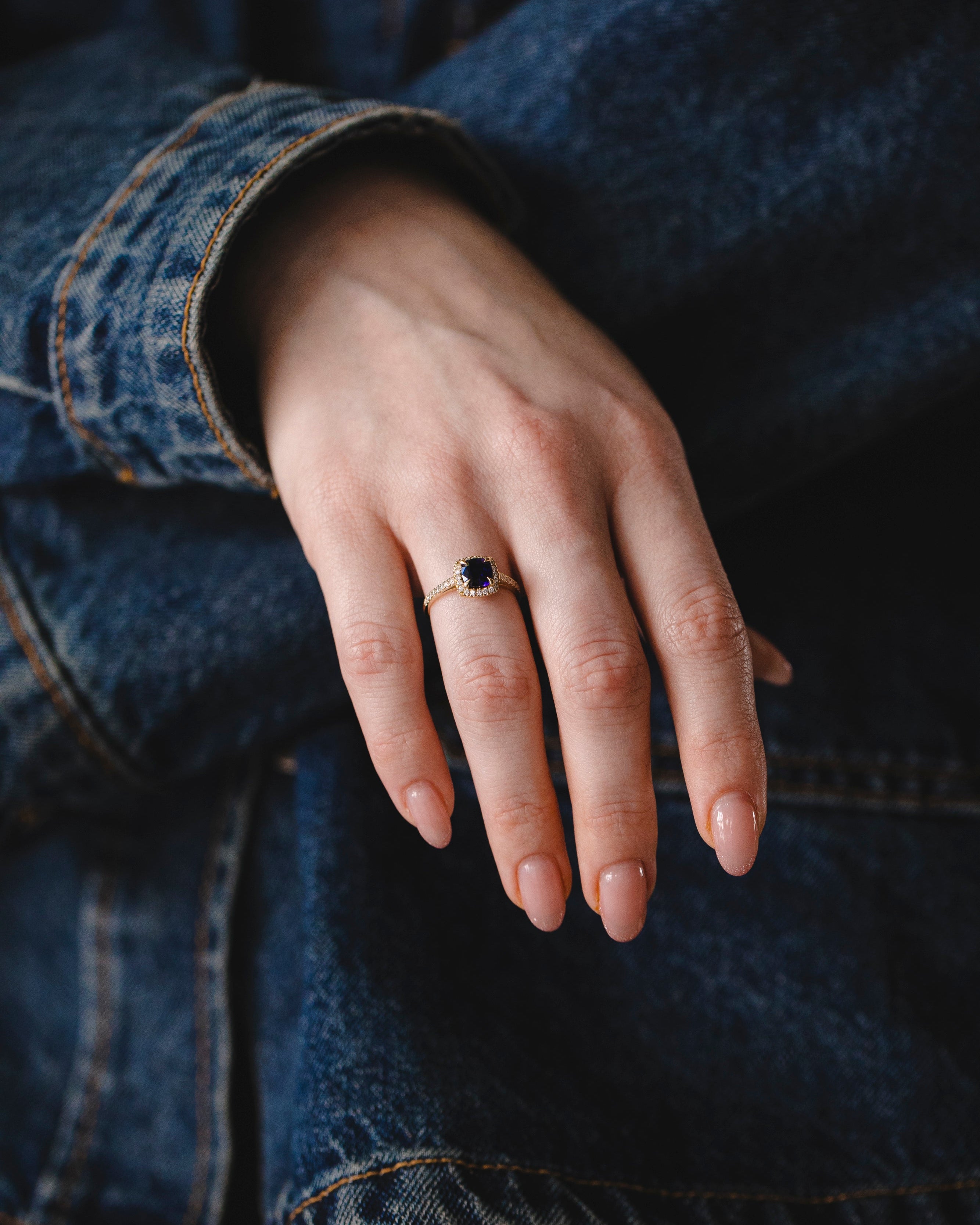 Rachel Ring With Sapphire and Diamonds