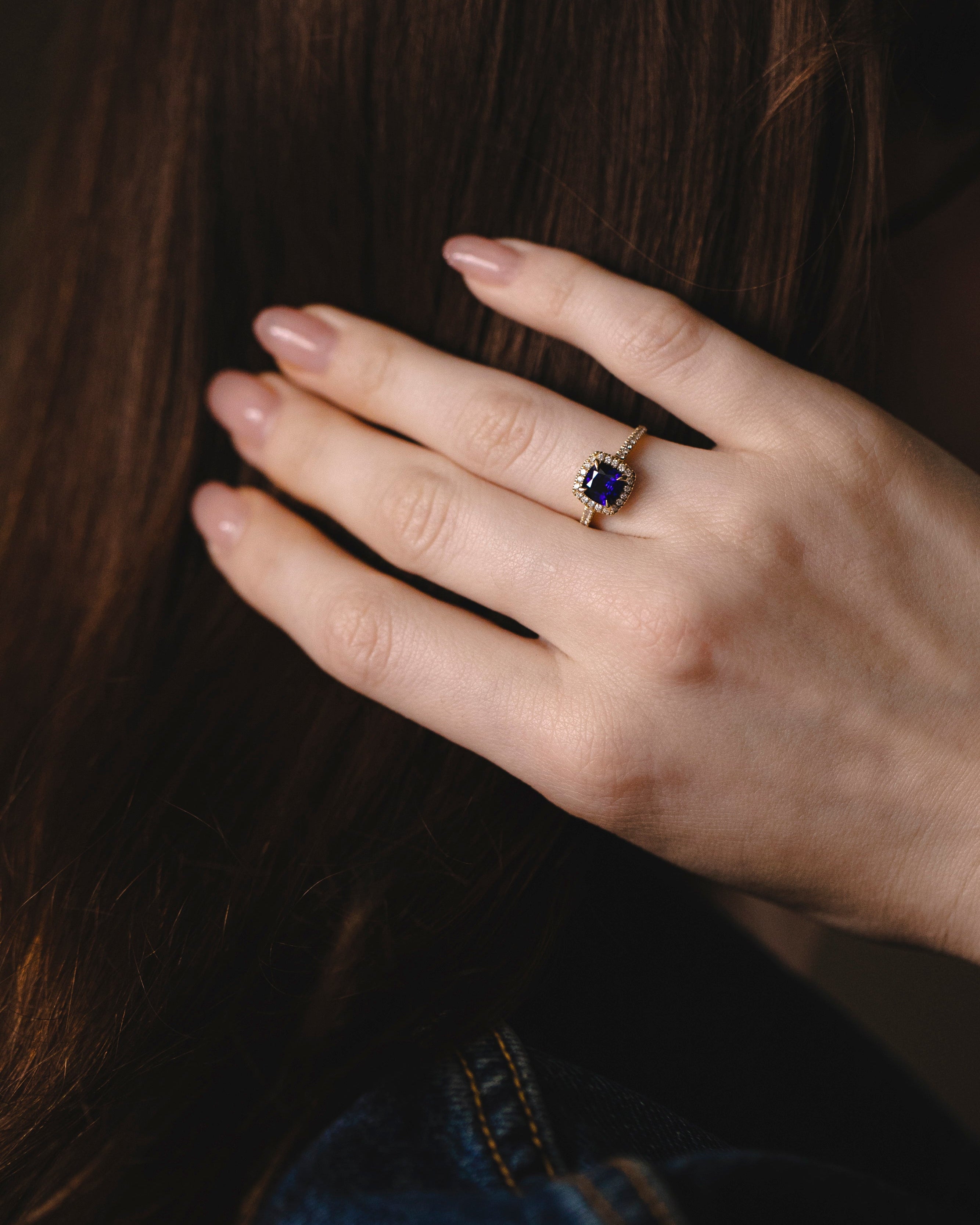 Rachel Ring With Sapphire and Diamonds
