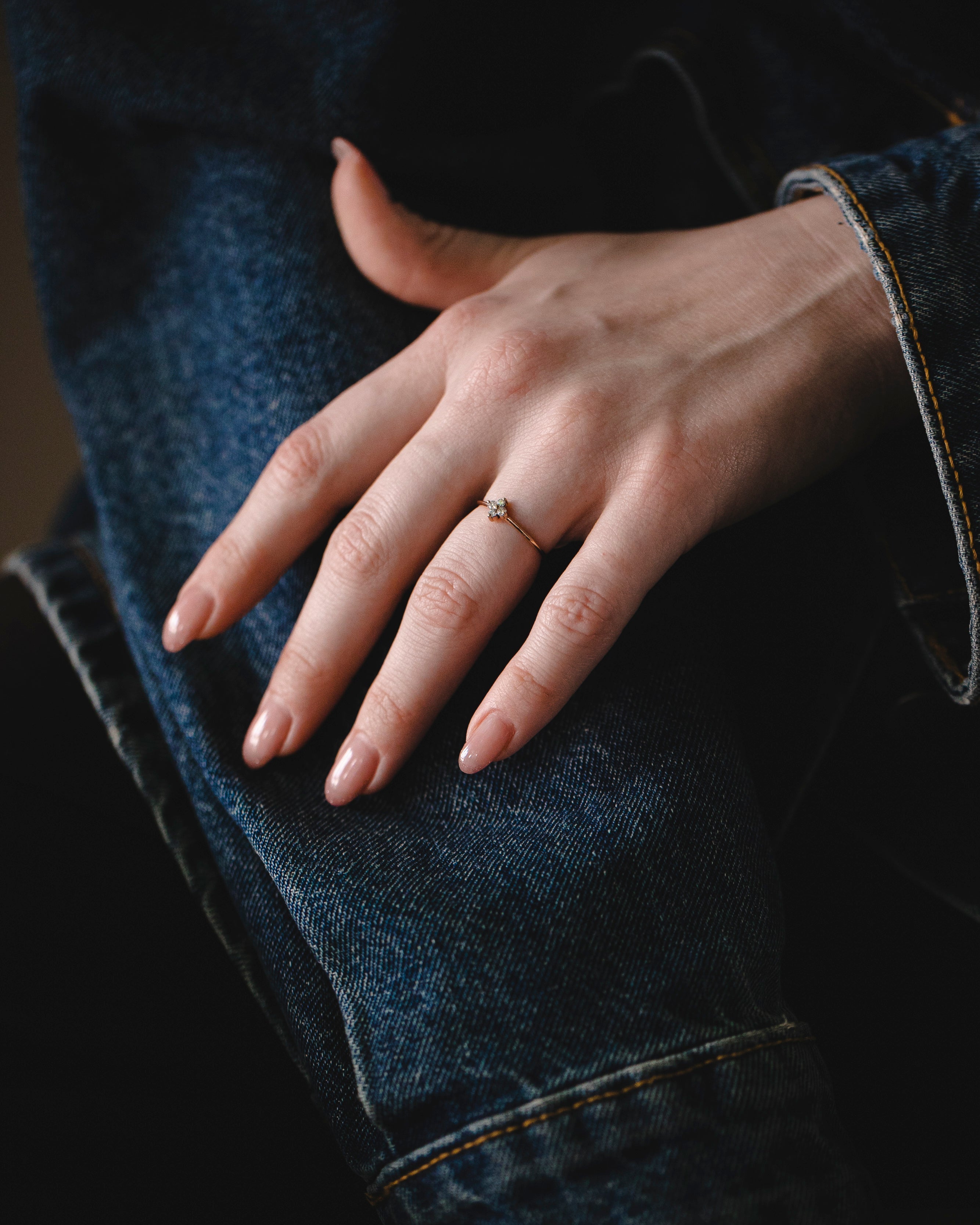 Beth Gold Ring With White Diamonds