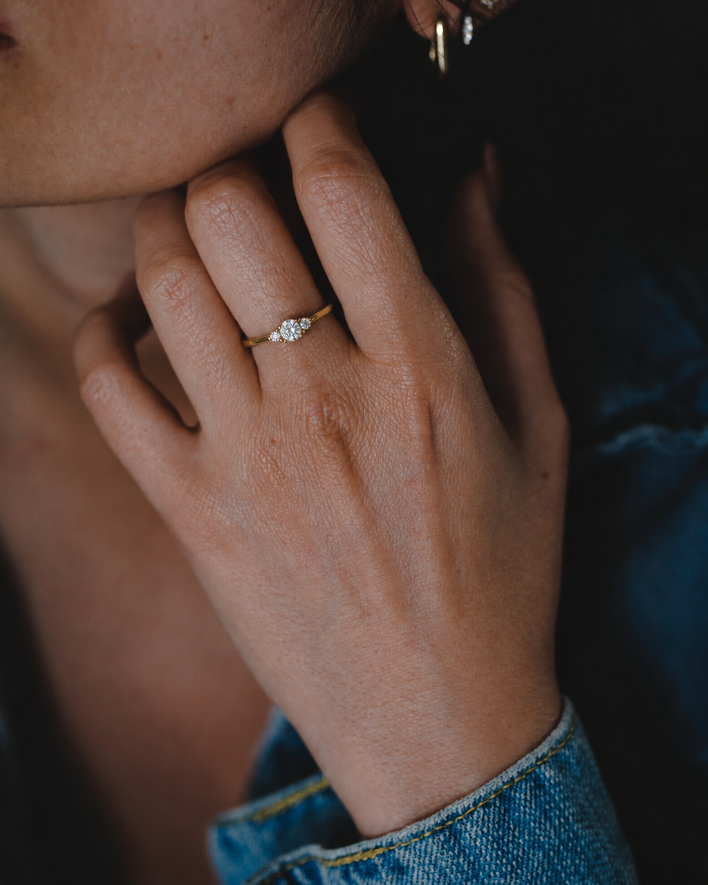 Audrey Gold Ring 3.5mm Diamond