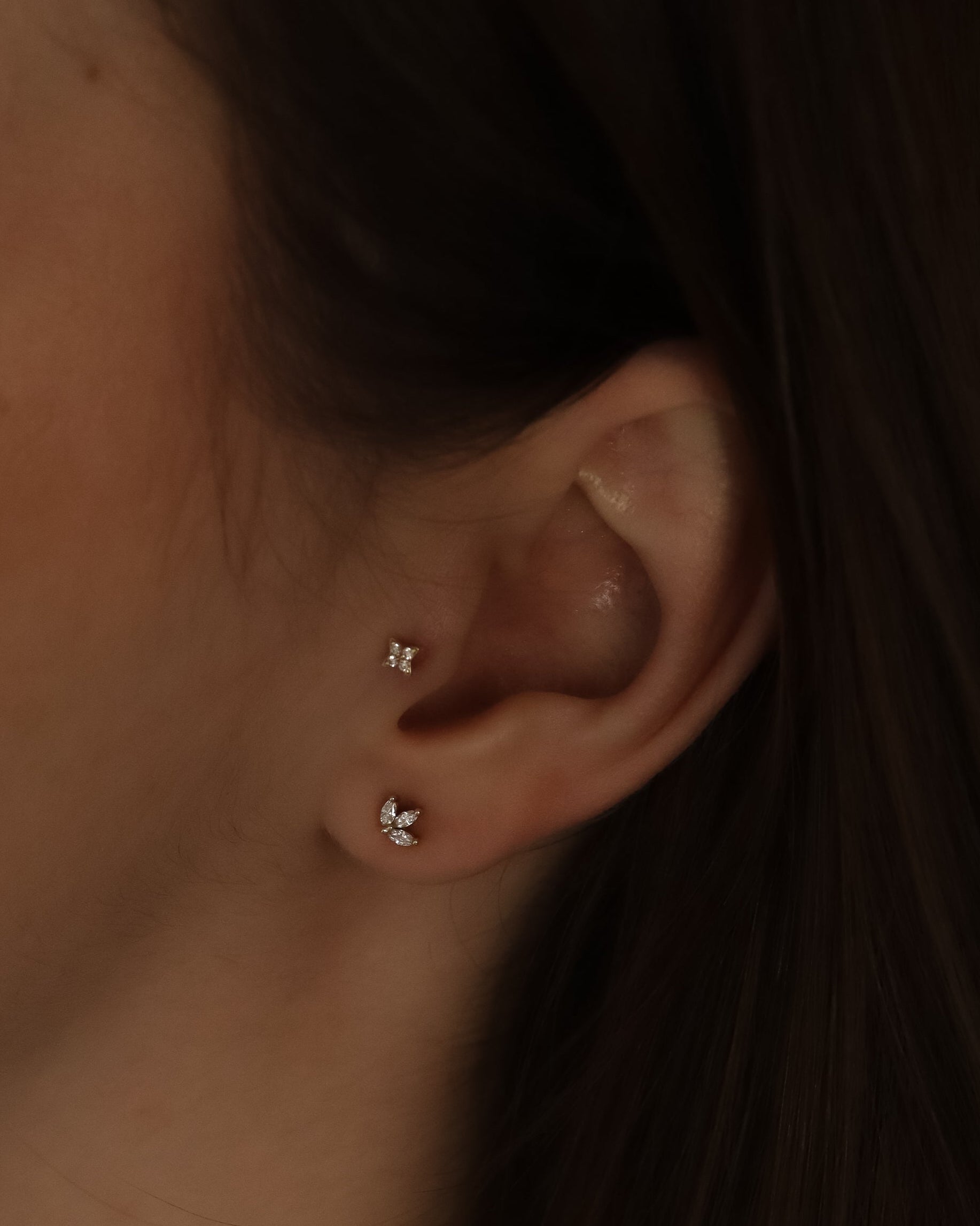 Mini Francoise Earring White Diamonds