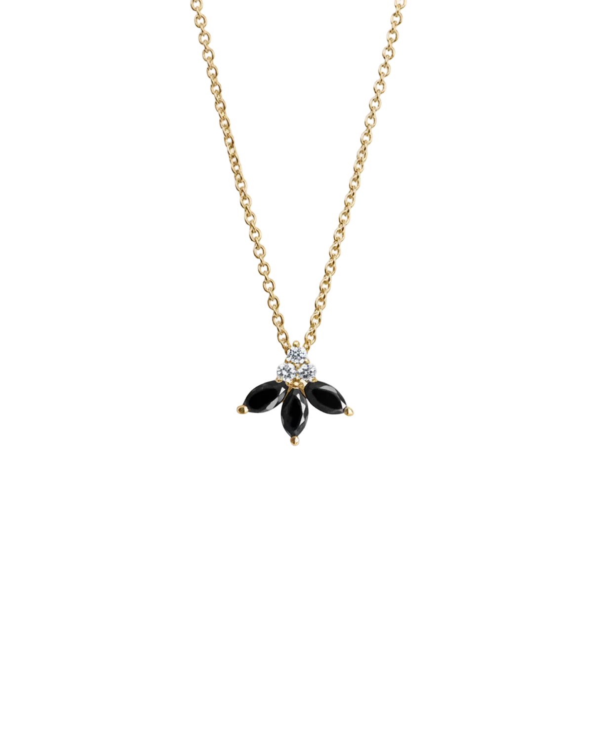 Jeanne Poisson Necklace Black Diamonds