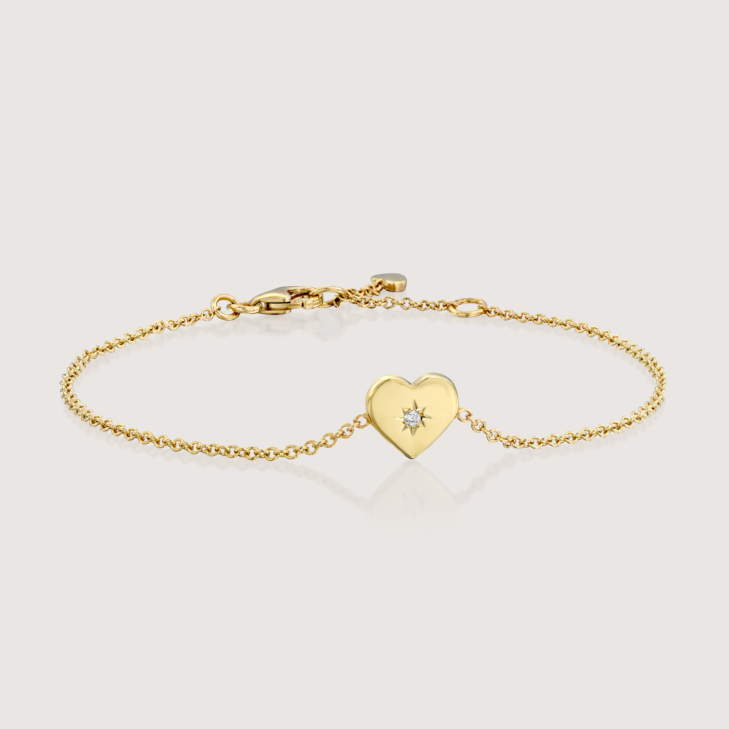 Heart Bracelet with stone