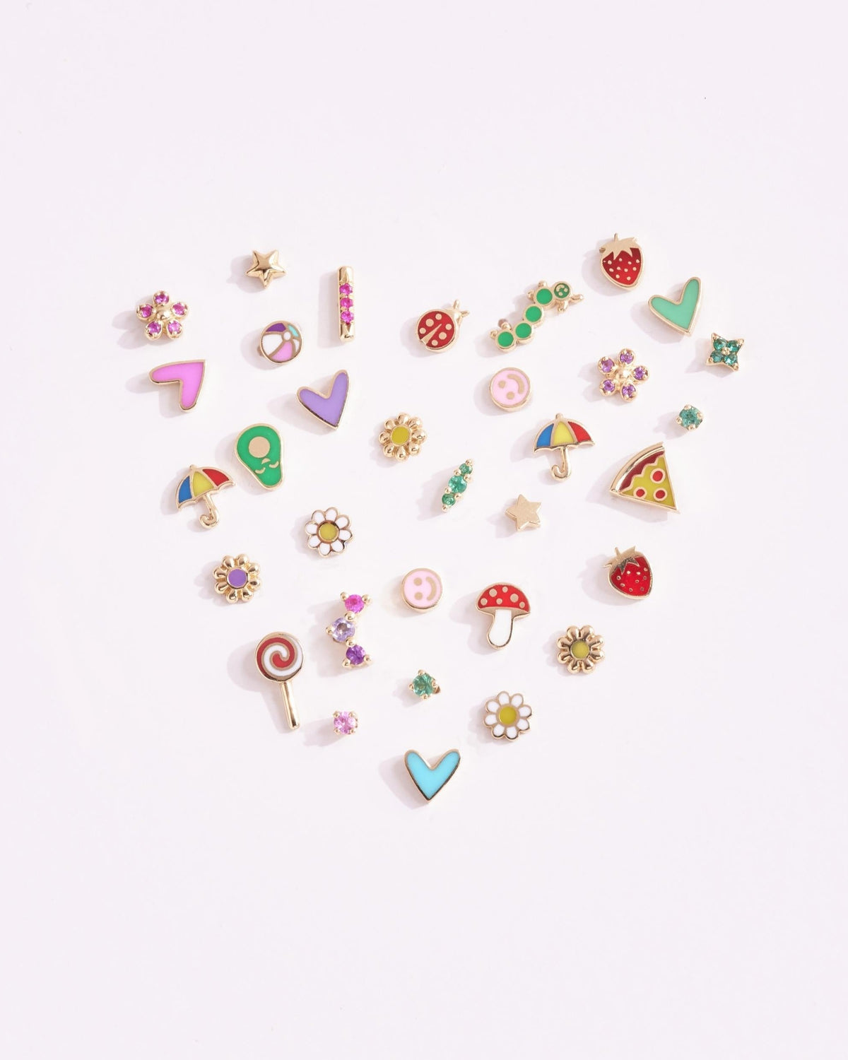 Gold daisy flower earring