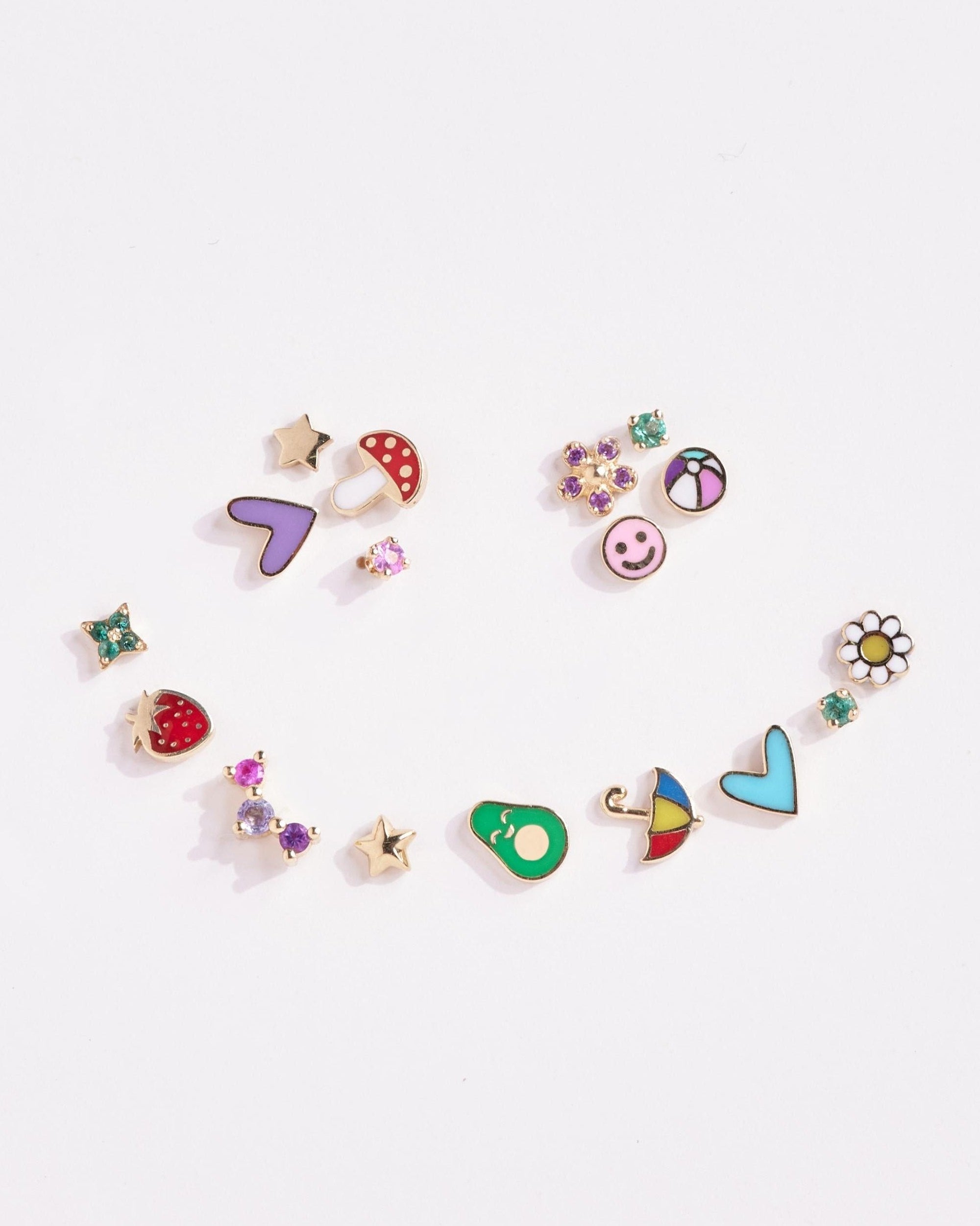 Mini Venus Gold Earring With Emerald