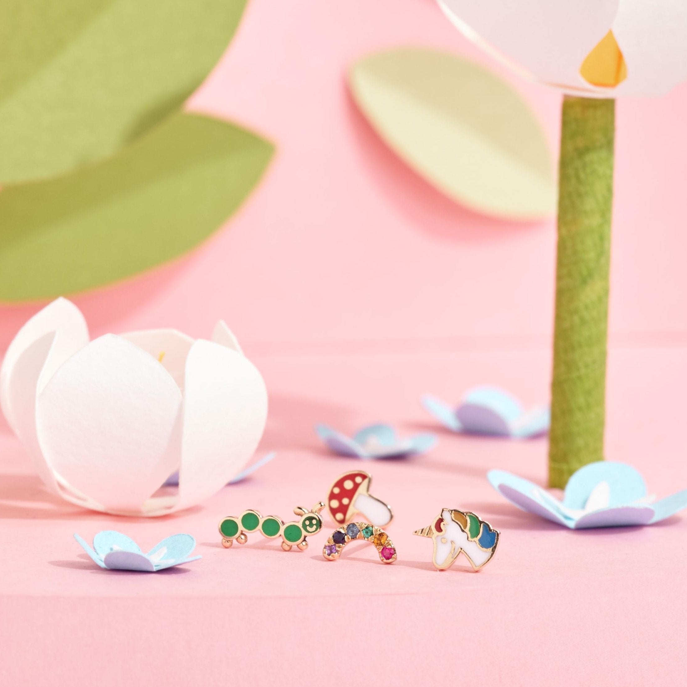 Gold Rainbow Earrings
