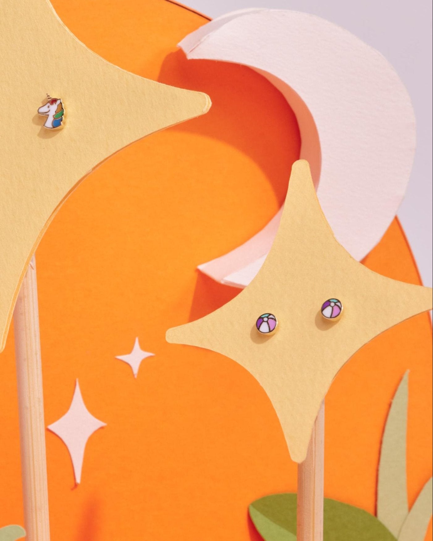 Beach Ball Gold Earring