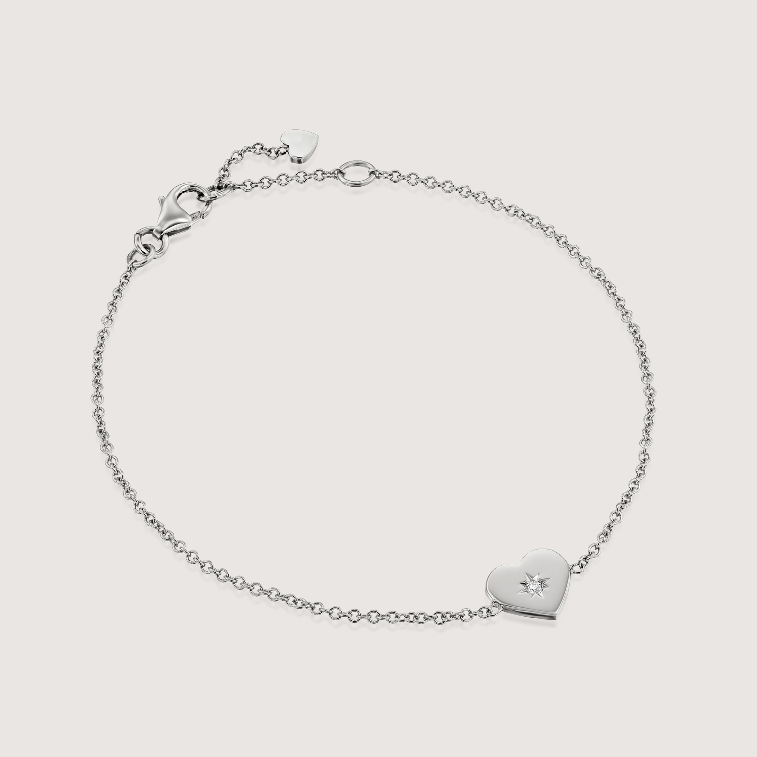 Heart Bracelet with stone
