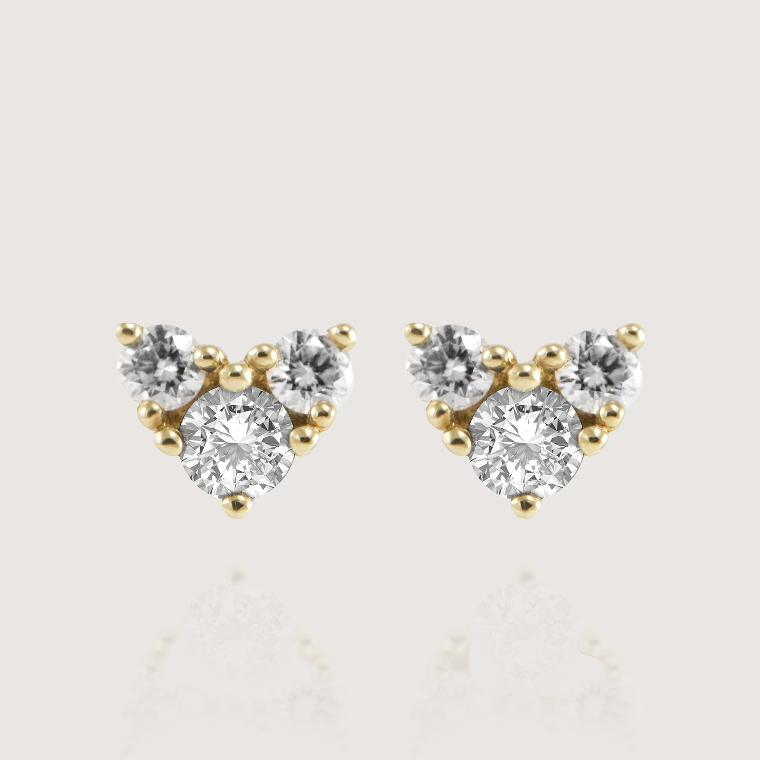 Tatiana Gold Earring White Diamonds