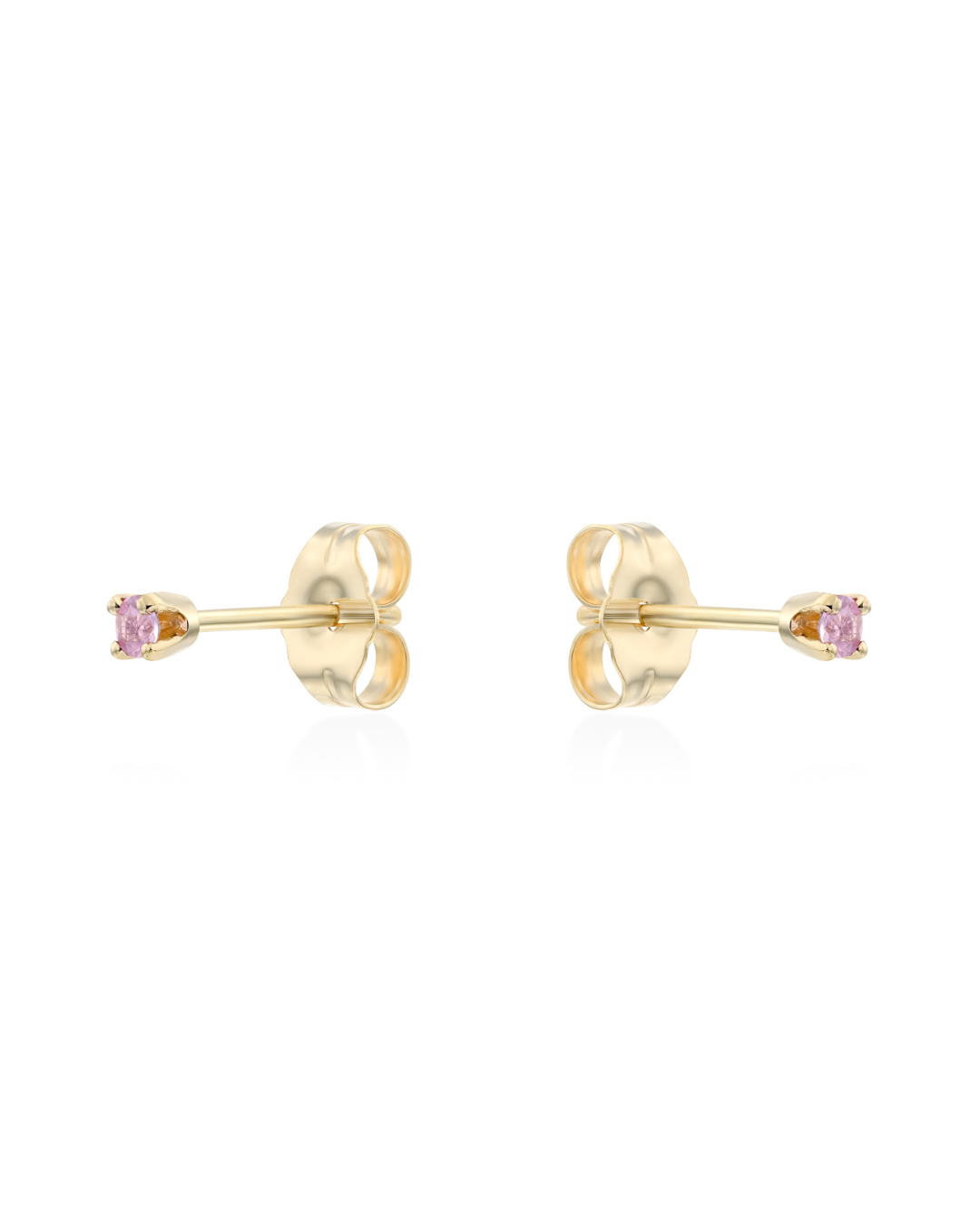 Martina Gold Earring 2mm pink Sapphire