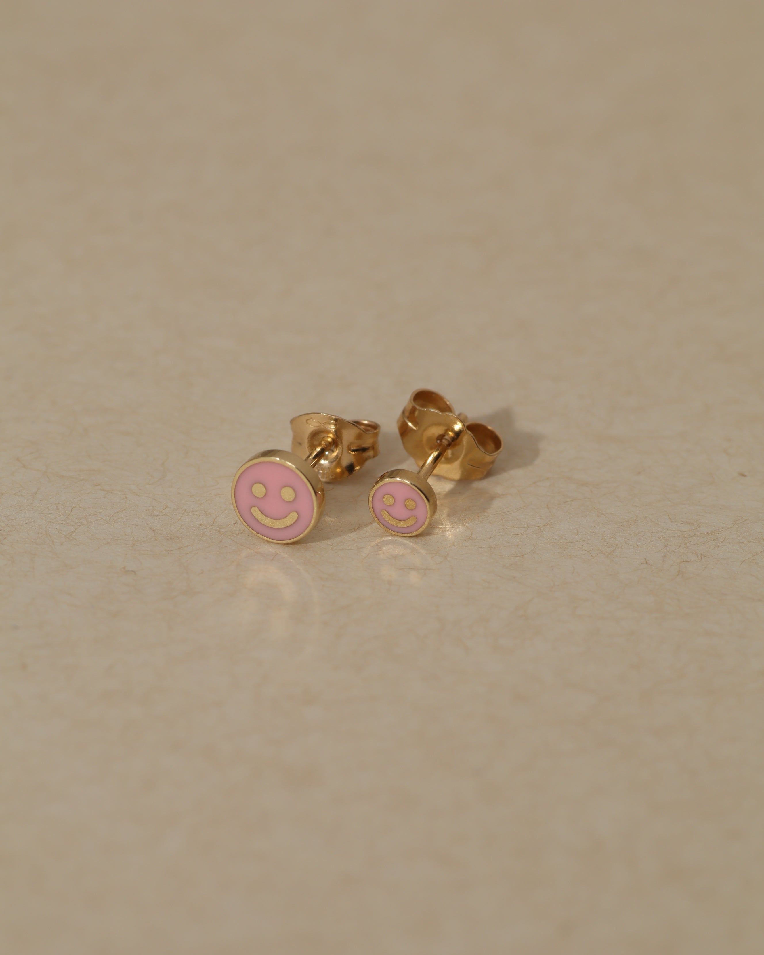 Gold Large Smiley Earring