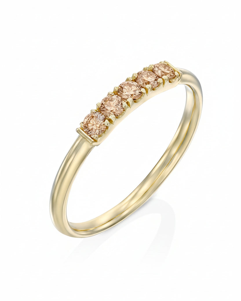 Candy Gold Ring cognac Diamonds