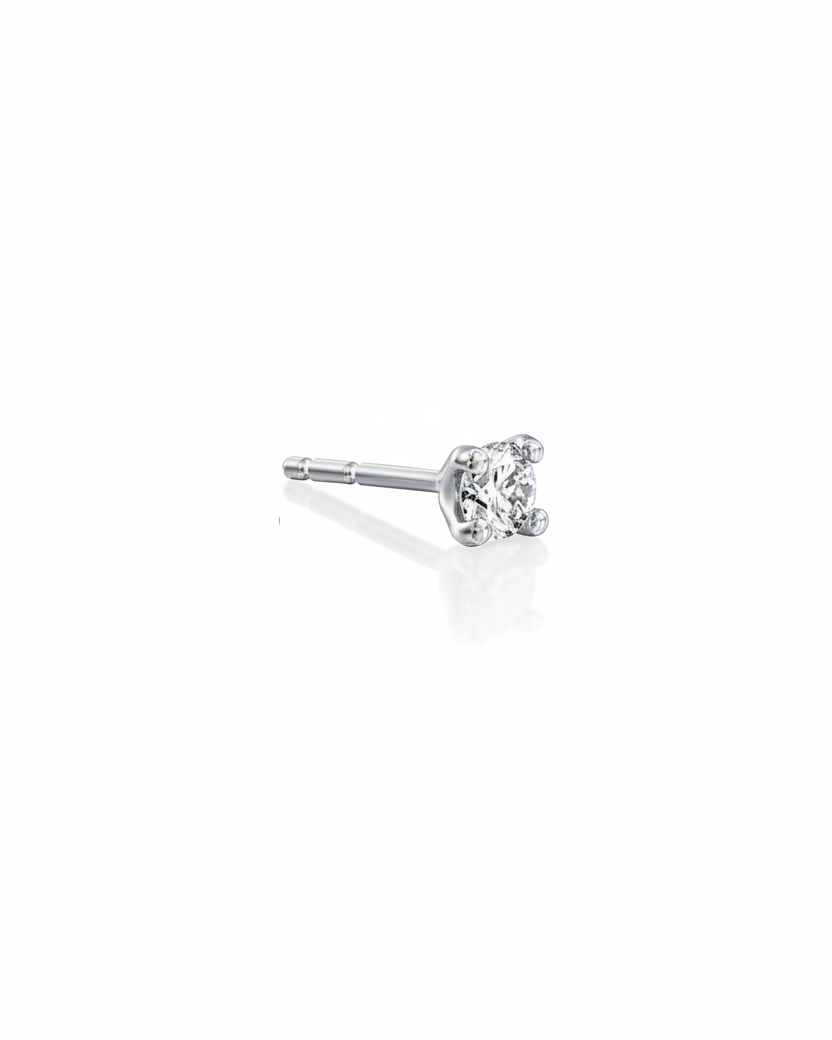 Martina Gold Earring 3mm White Diamond