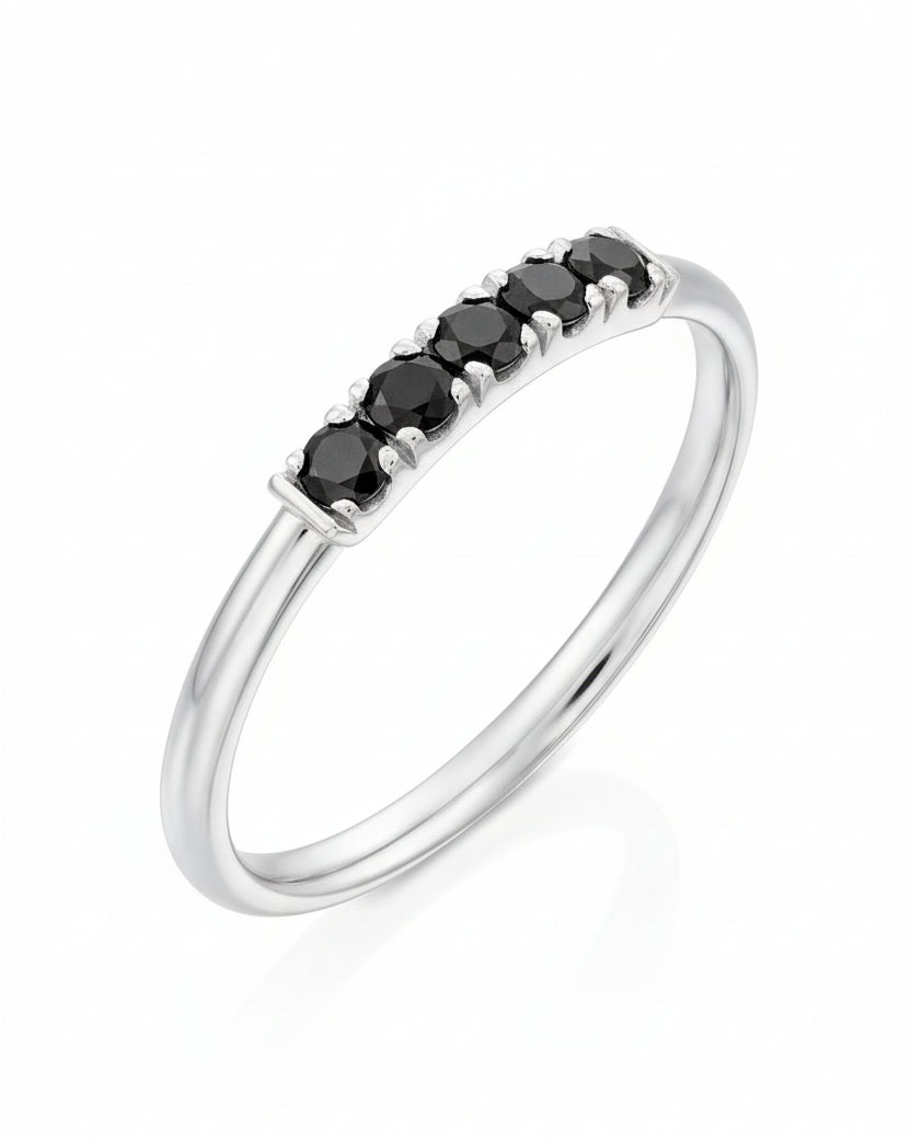 Candy Gold Ring Black Diamonds