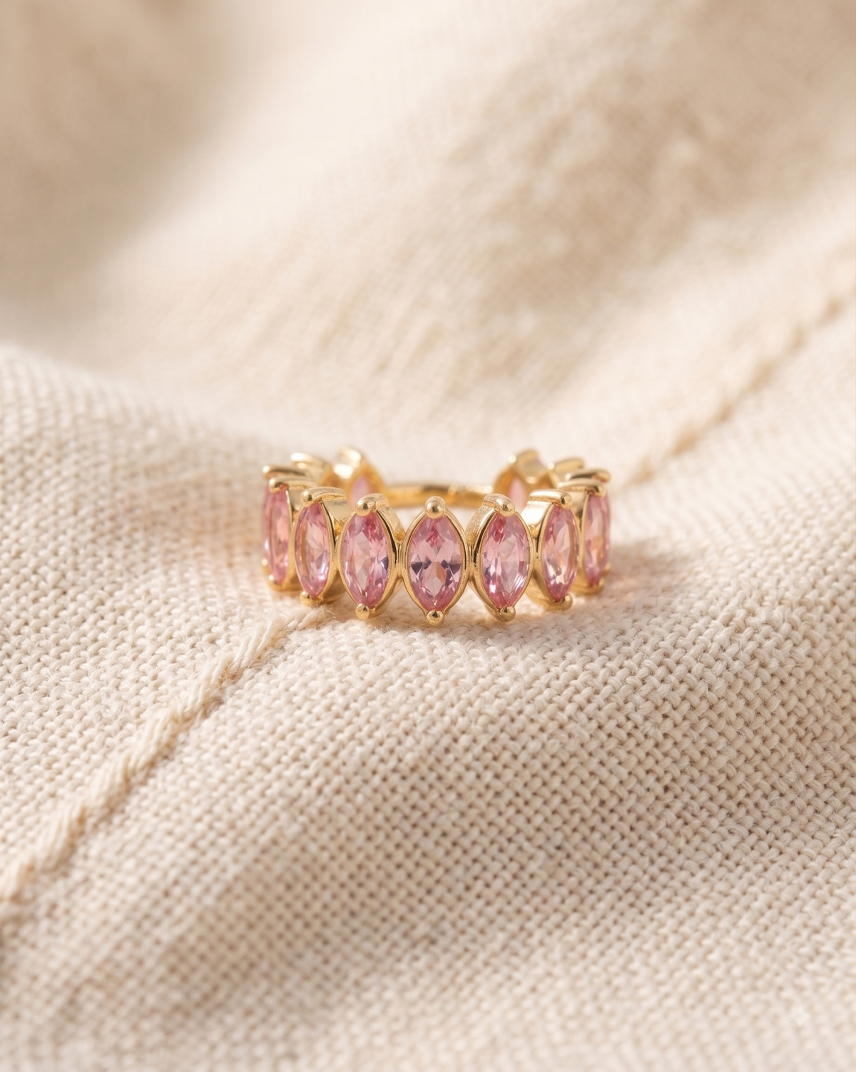 Ear Cuff - Adel pink sapphires
