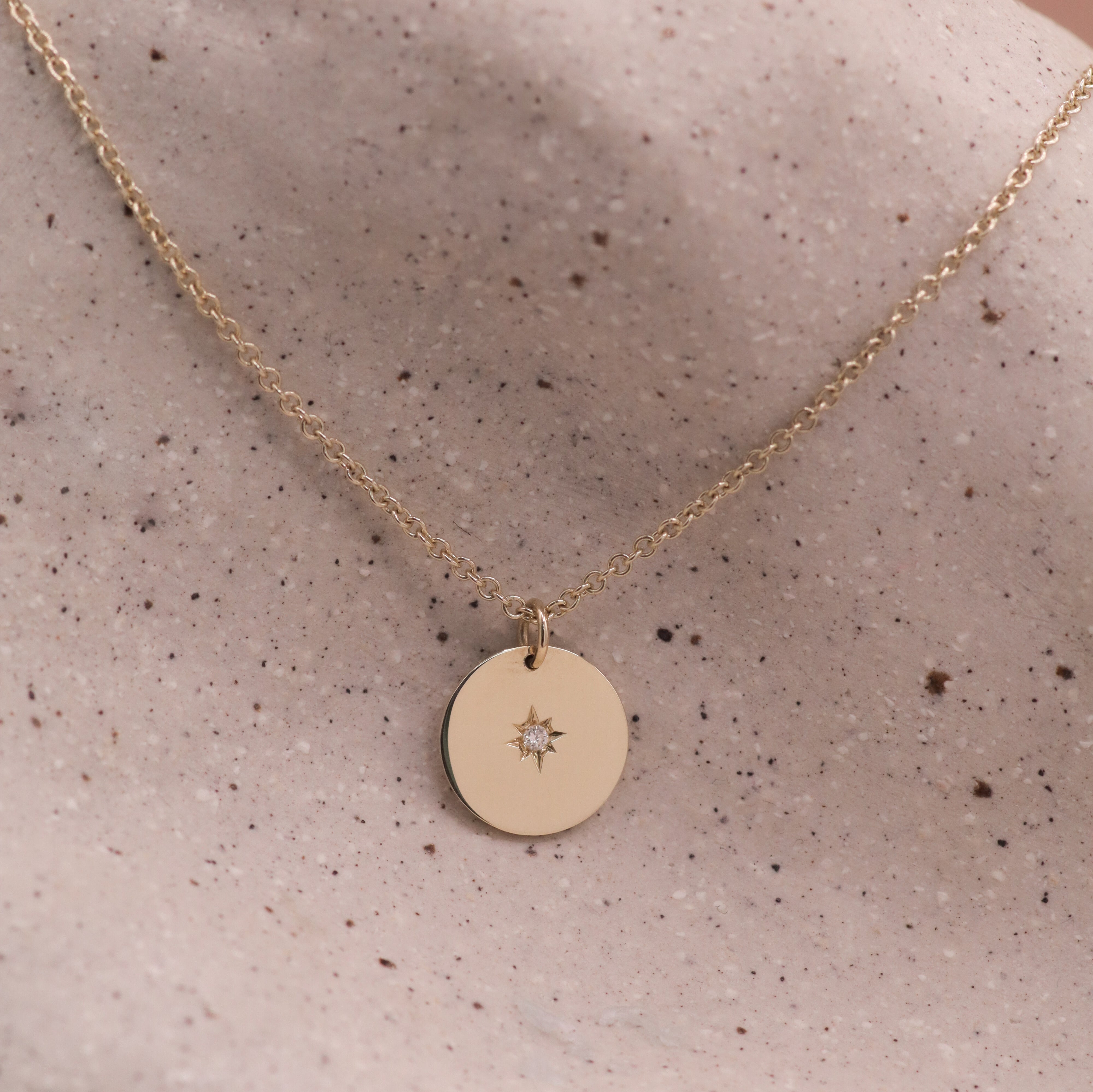 Chiara Gold Necklace with Star Setting