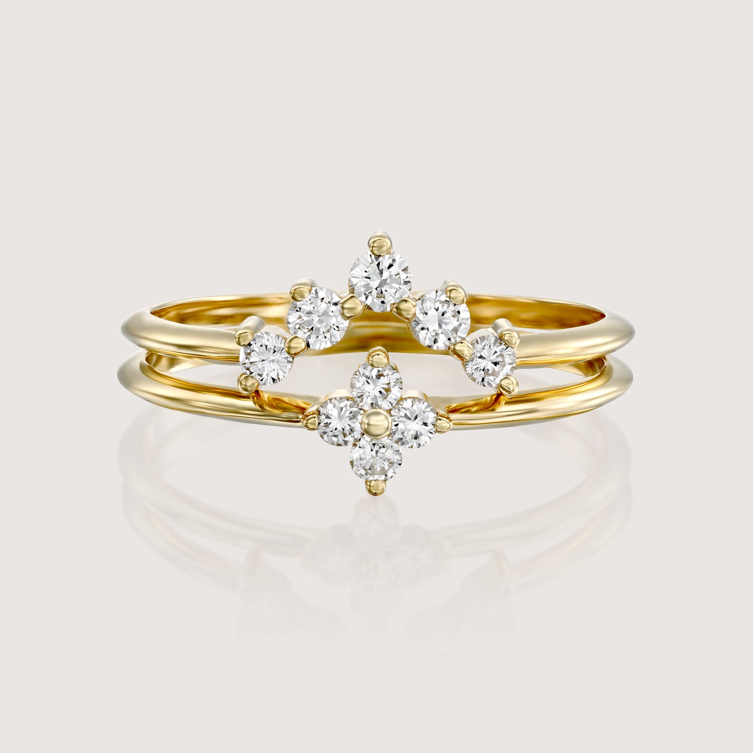 Beth Gold Ring With White Diamonds