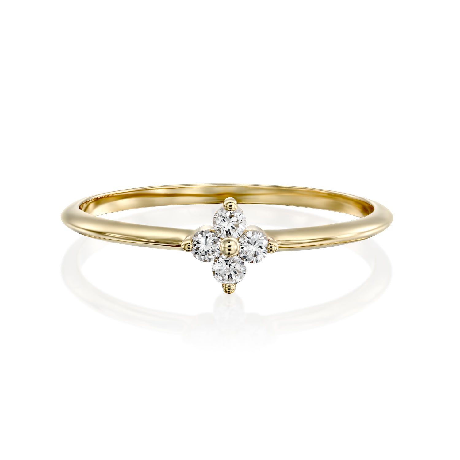 Beth Gold Ring With White Diamonds