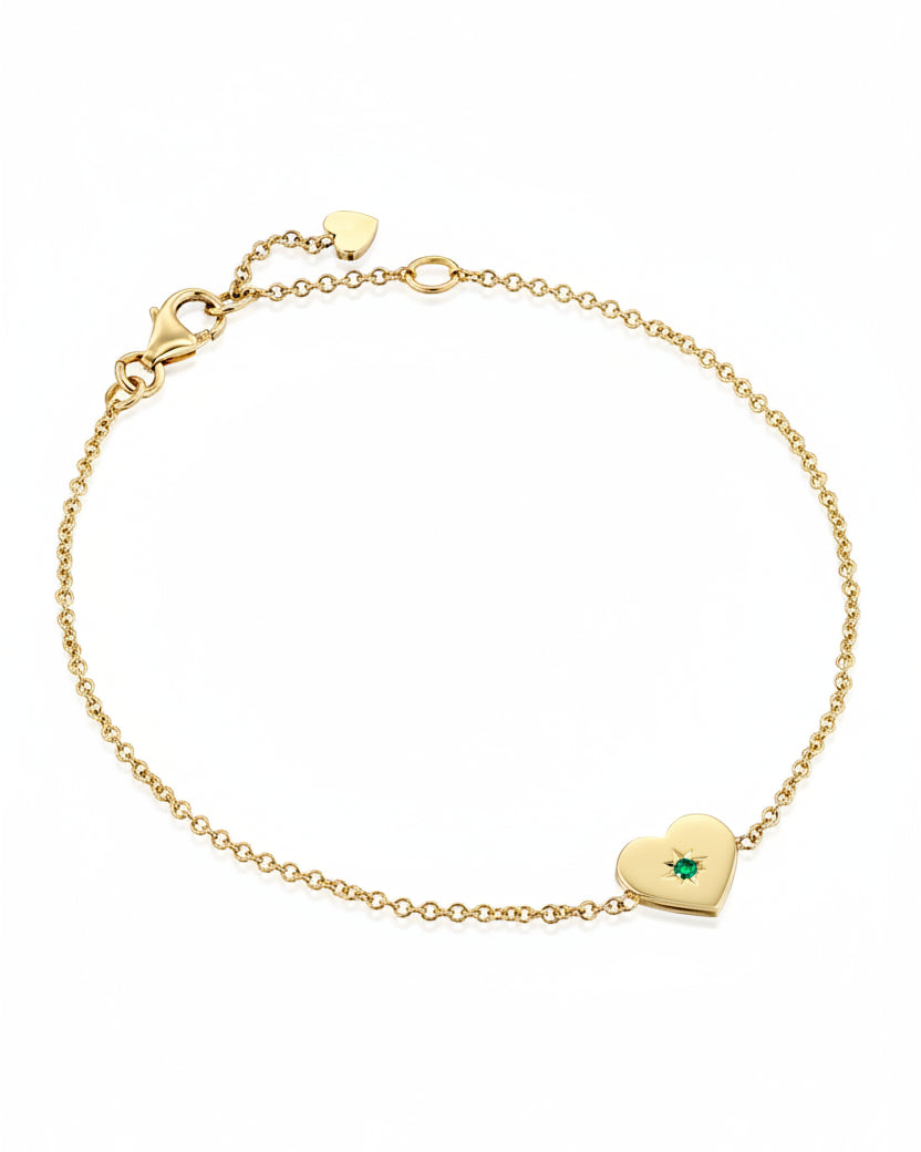 Heart Bracelet Emerald