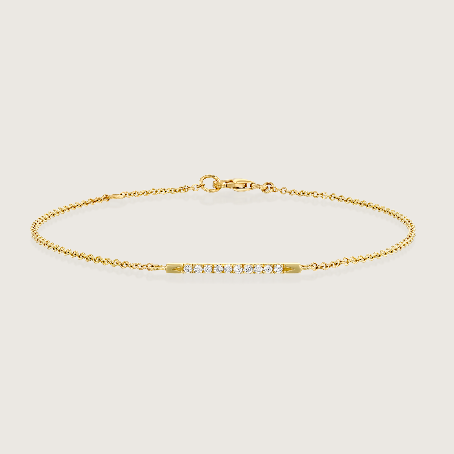 Andrea Gold Bracelet Set With White Diamonds