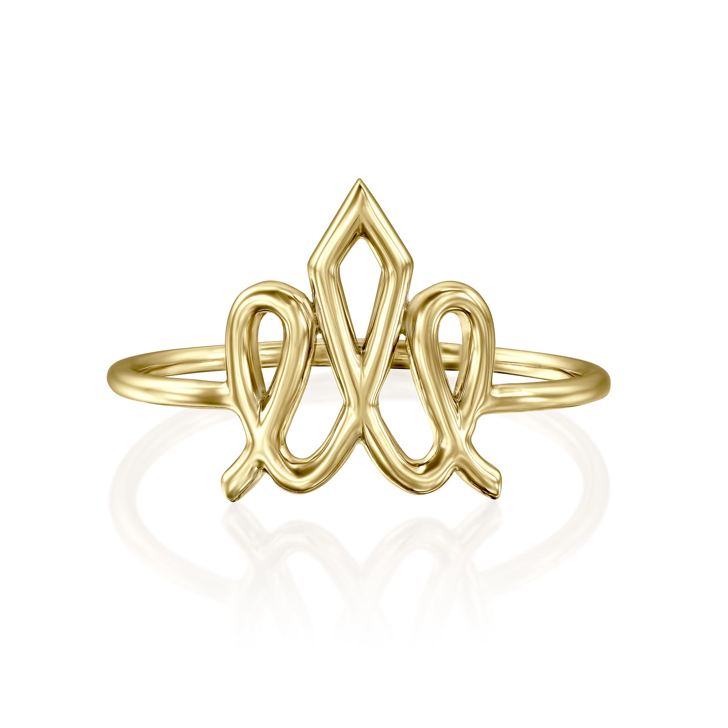 Small Crown Gold Ring