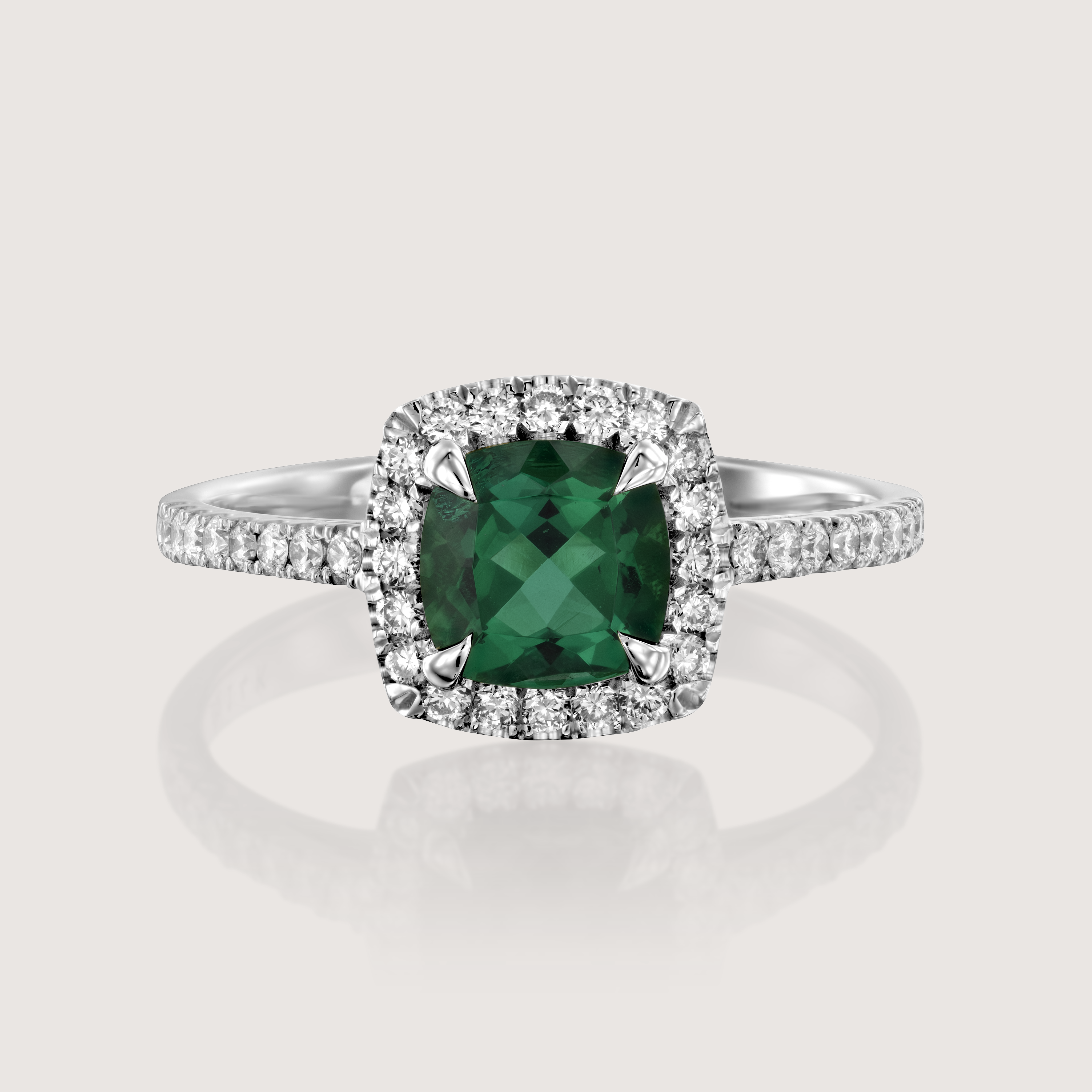 Rachel Ring With Emerald and Diamonds