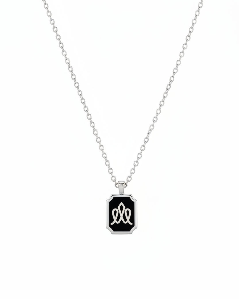 Enamel Crown Necklace