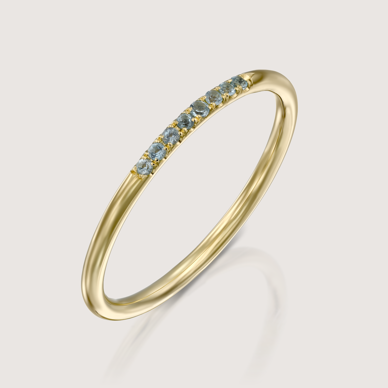 Kelly ring with Blue Topaz - Swiss