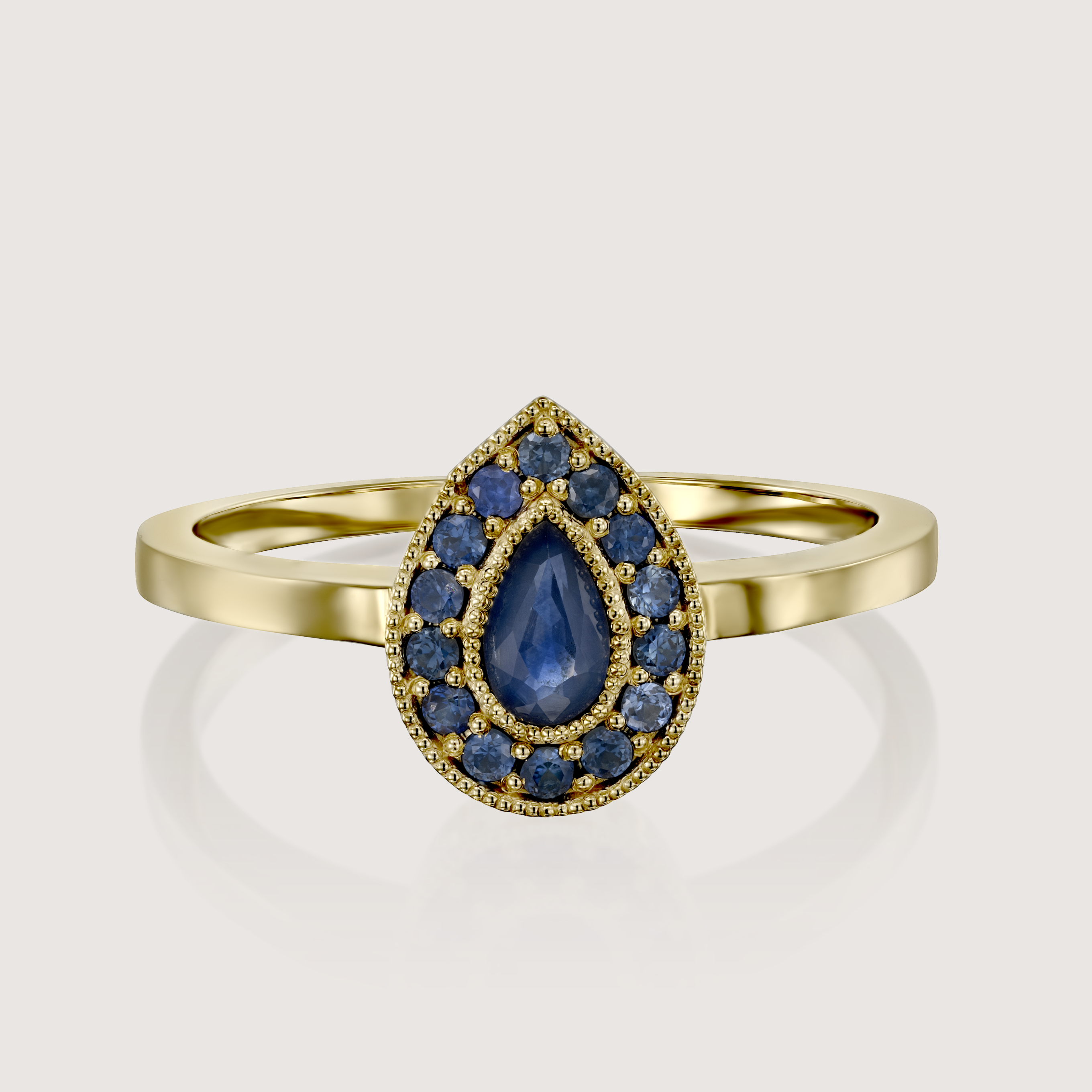Luna Gold Ring Sapphire