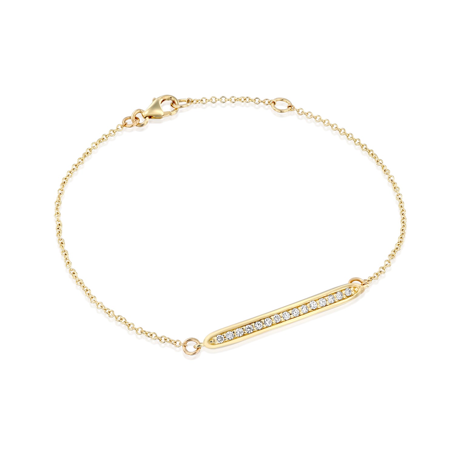 Florence Gold Bracelet White Diamonds