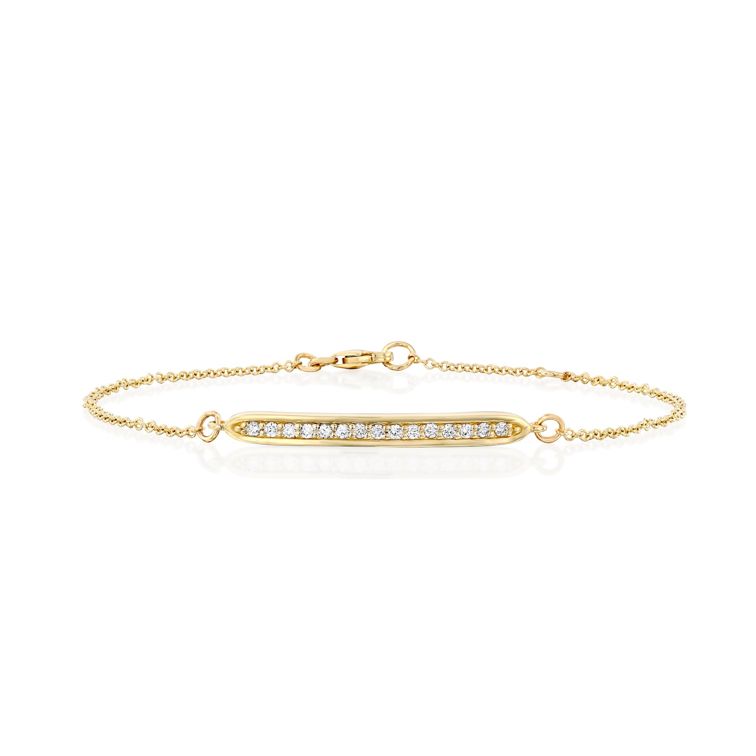 Florence Gold Bracelet White Diamonds