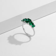 Alexandrina Gold Ring With Emeralds