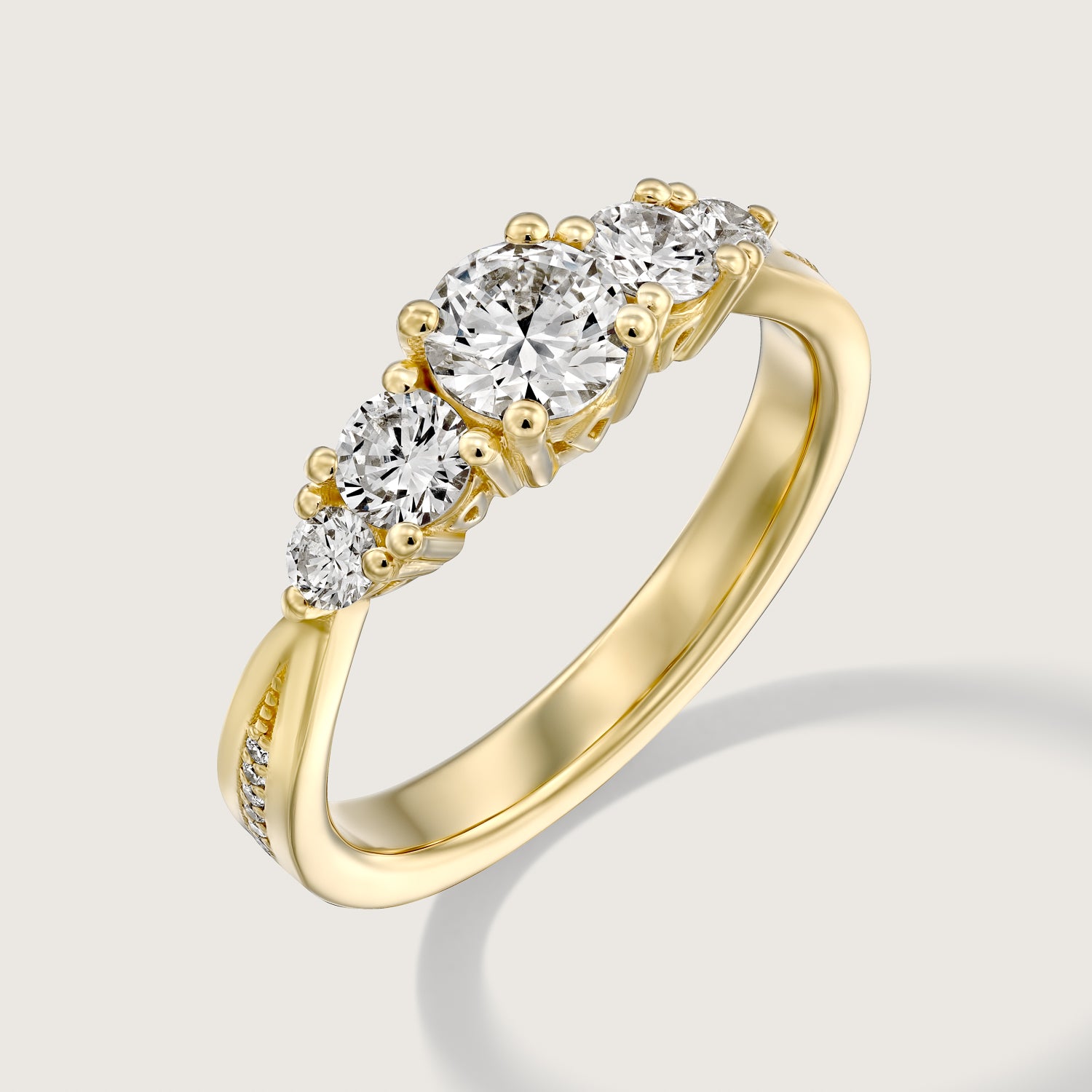 Suzana Gold Ring White Diamonds