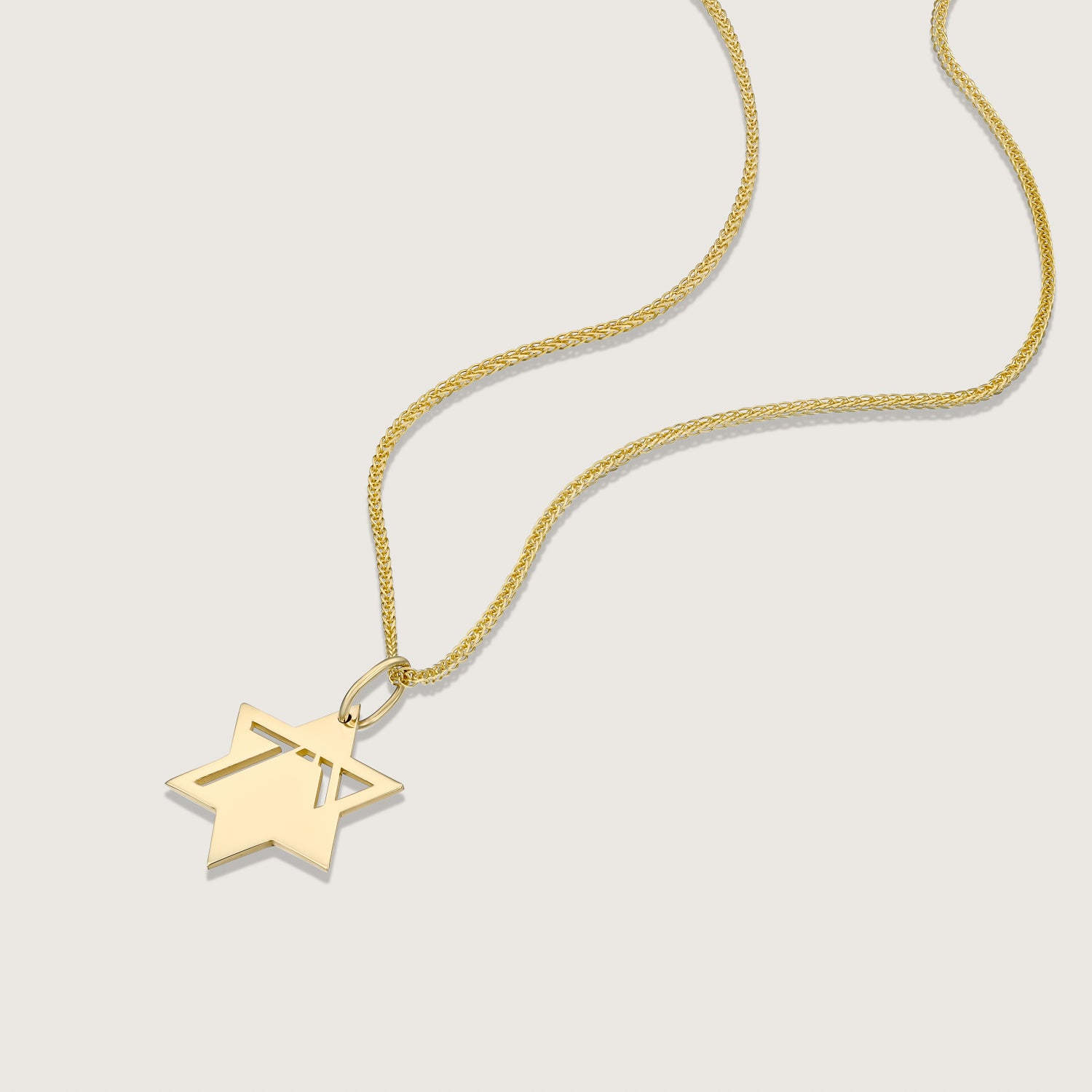 Heroism Star Of David Gold Necklace