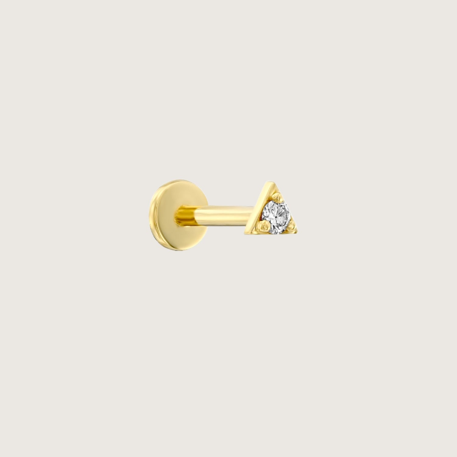 Ruth piercing earring with white diamond