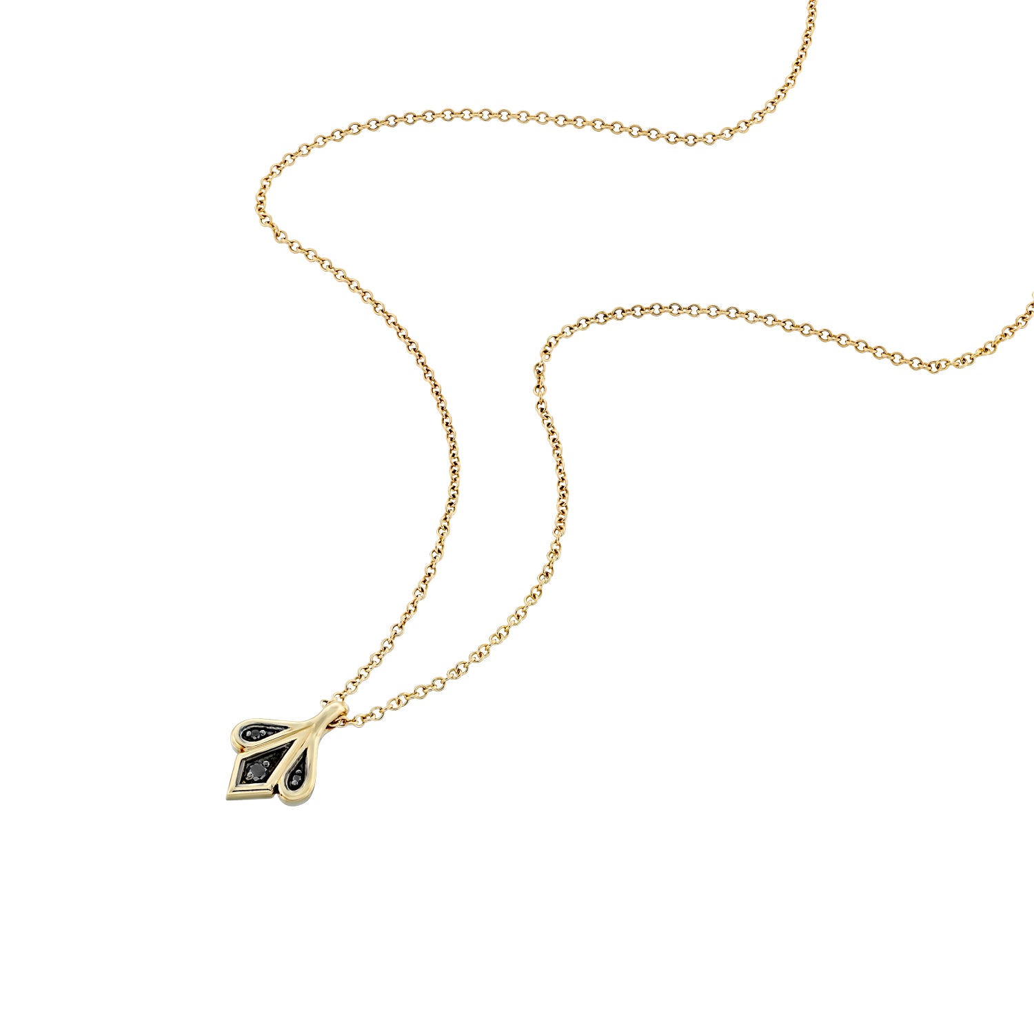 Roza Necklace black diamonds