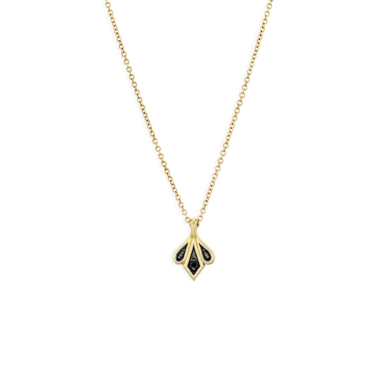 Roza Necklace black diamonds