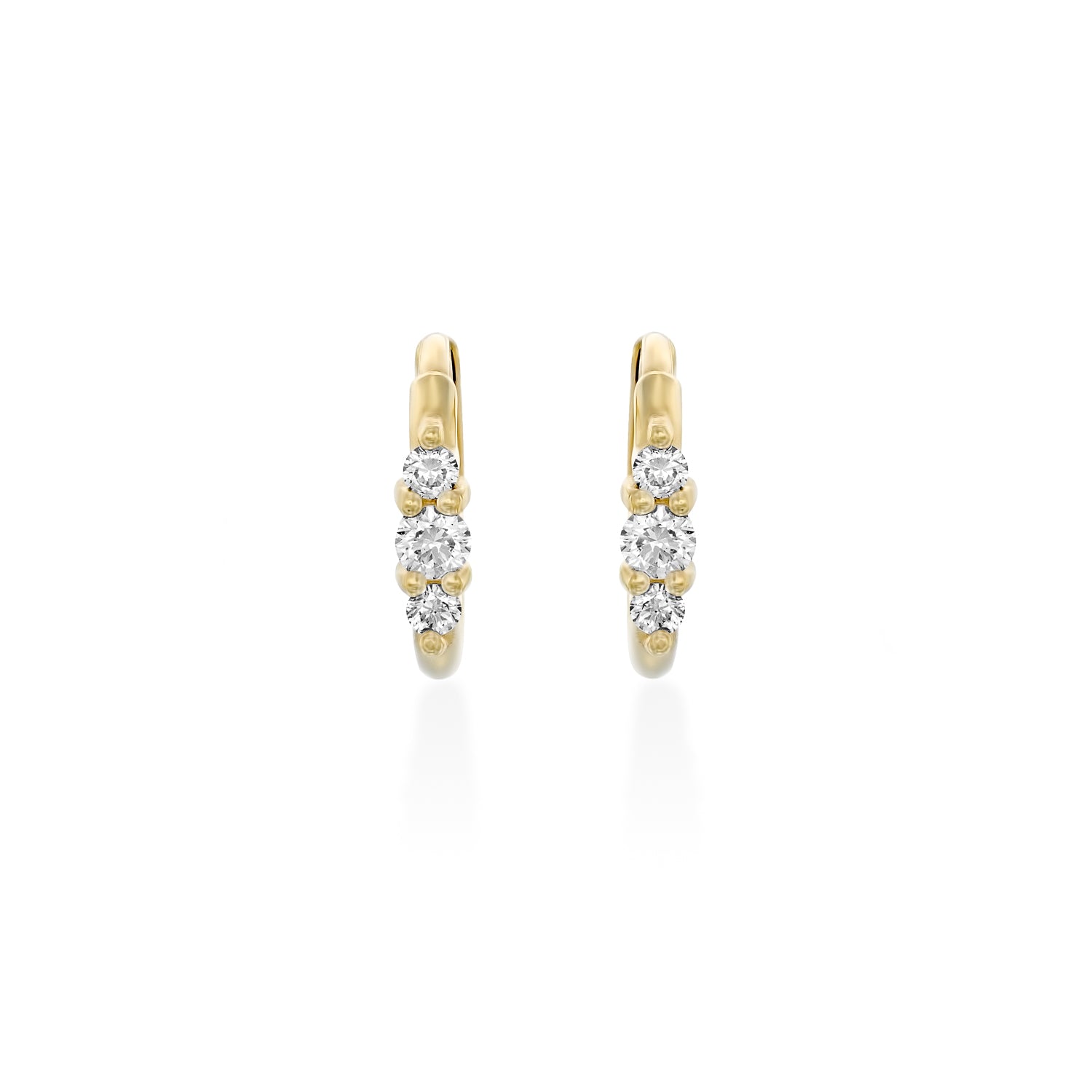 Audrey Medium Hoop White Diamonds