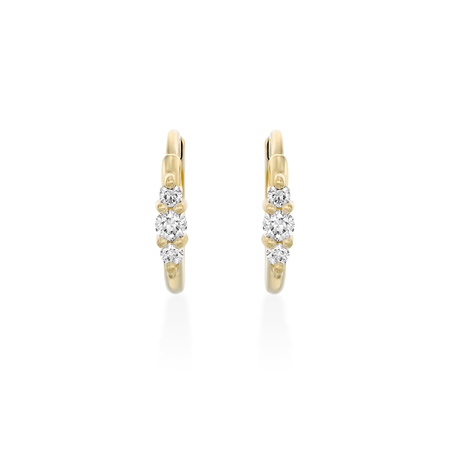 Audrey Hoop Earring with White Diamonds